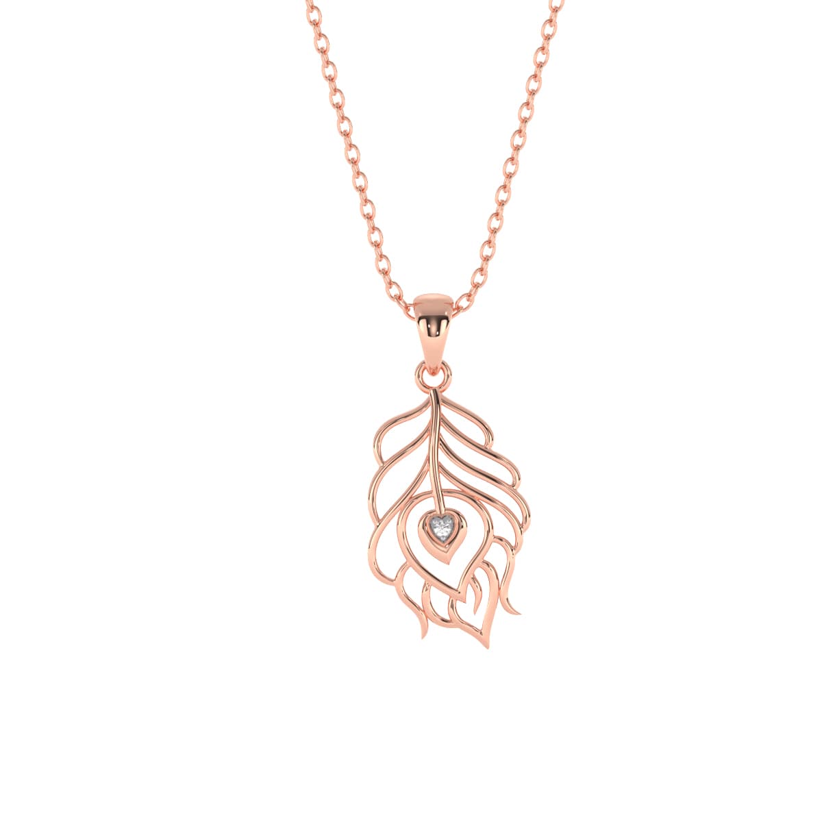 Peacock Pankh Gold Pendant
