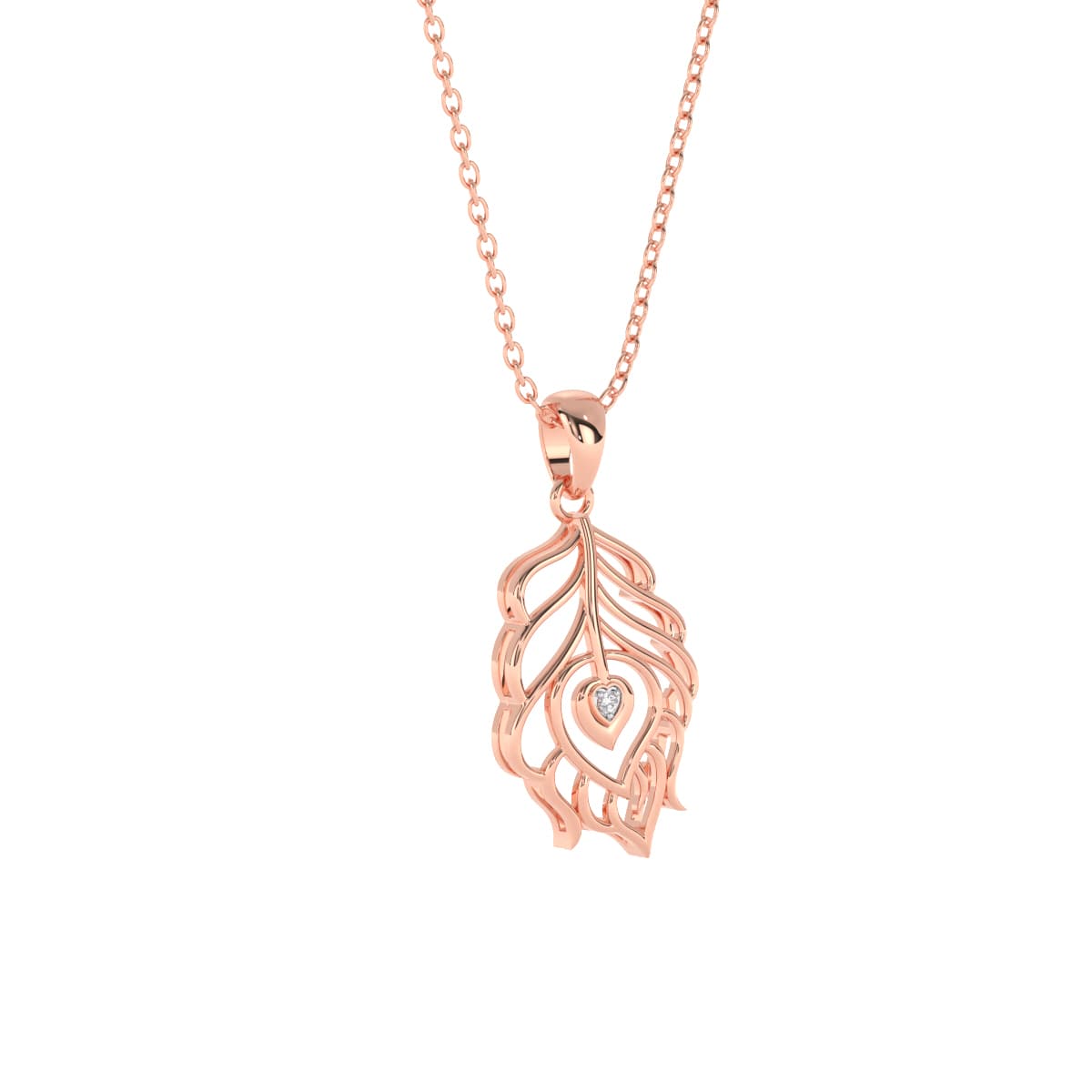 Peacock Pankh Gold Pendant