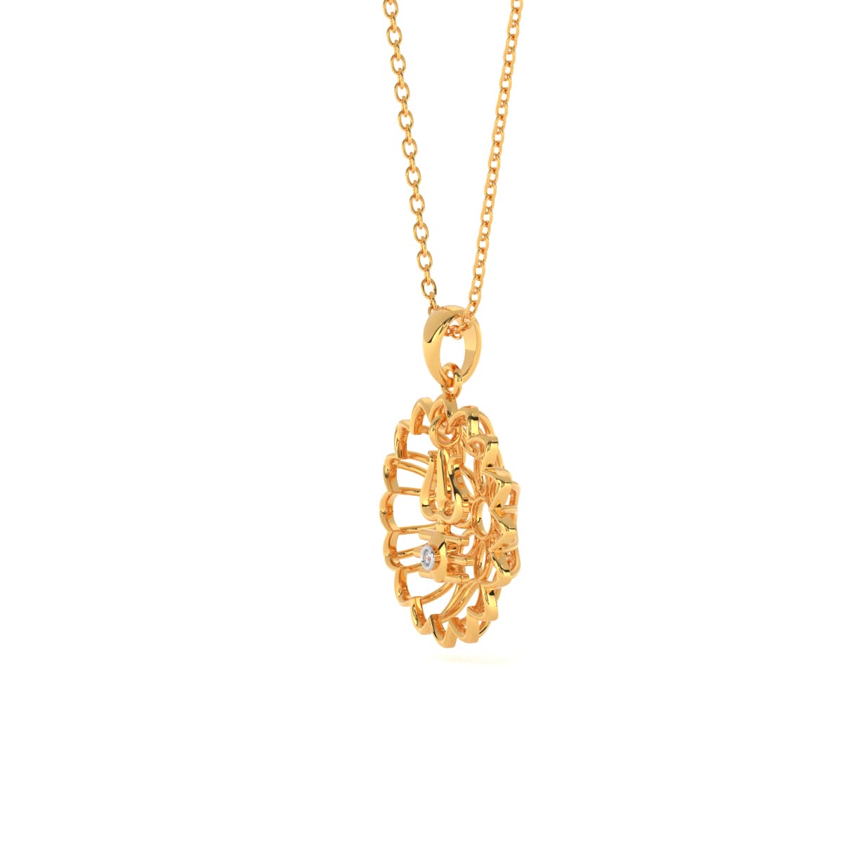 Omkar Diamond Gold Pendant