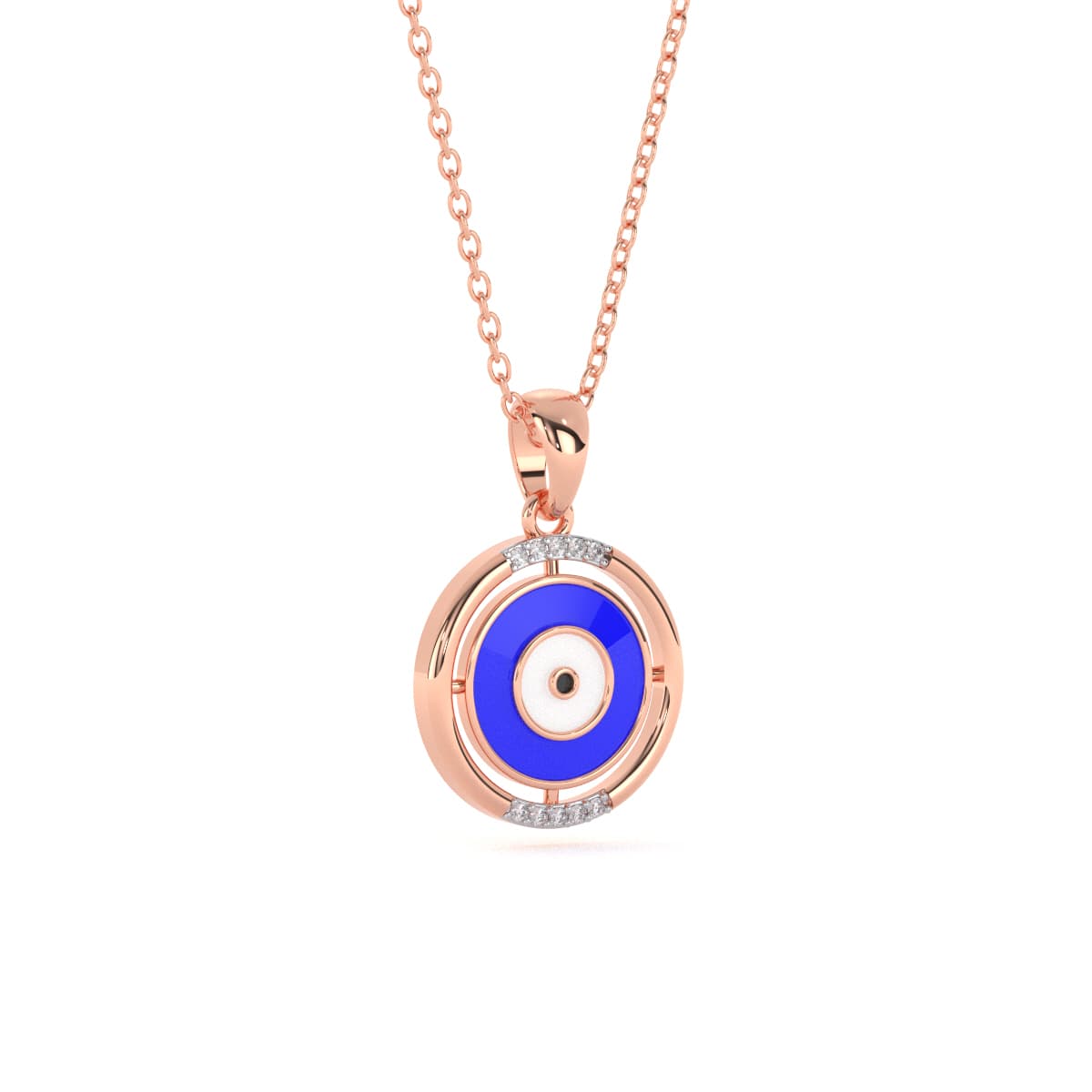 Evil Eye Circle Diamond Pendant