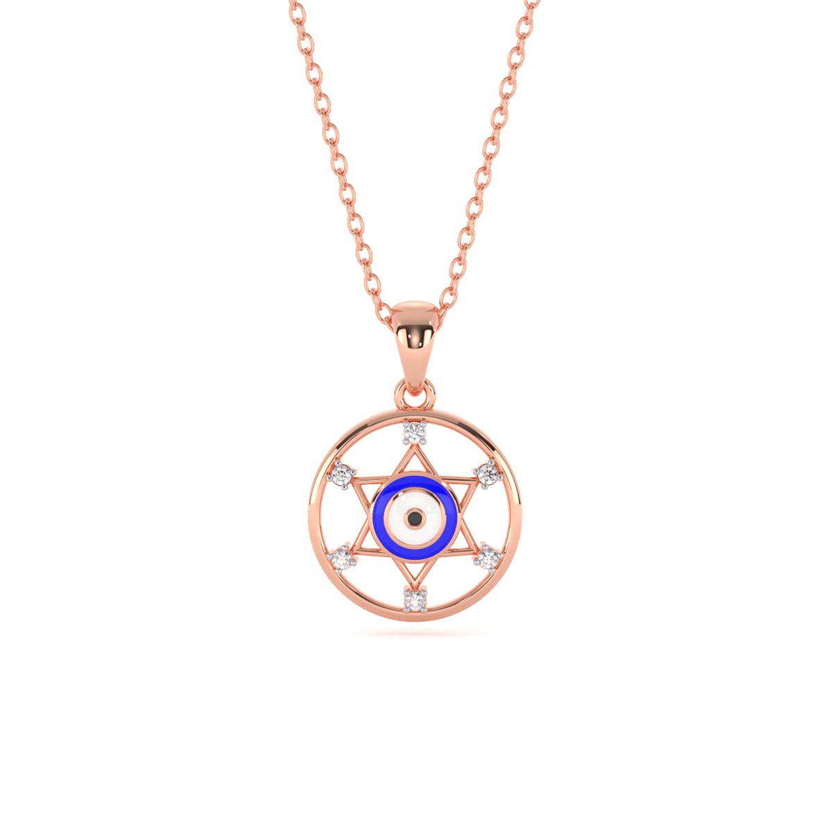 Star Evil Eye Diamond Pendant