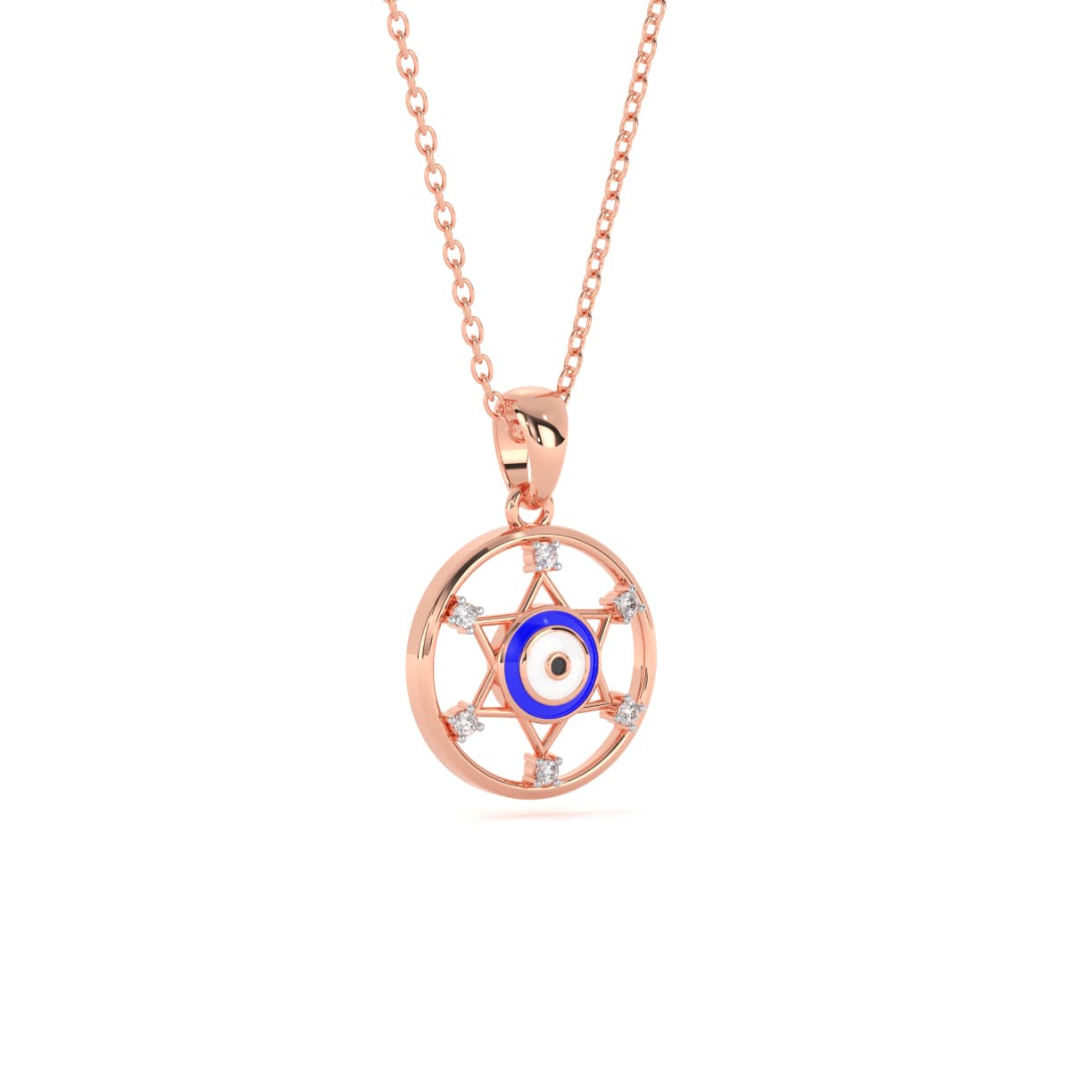 Star Evil Eye Diamond Pendant