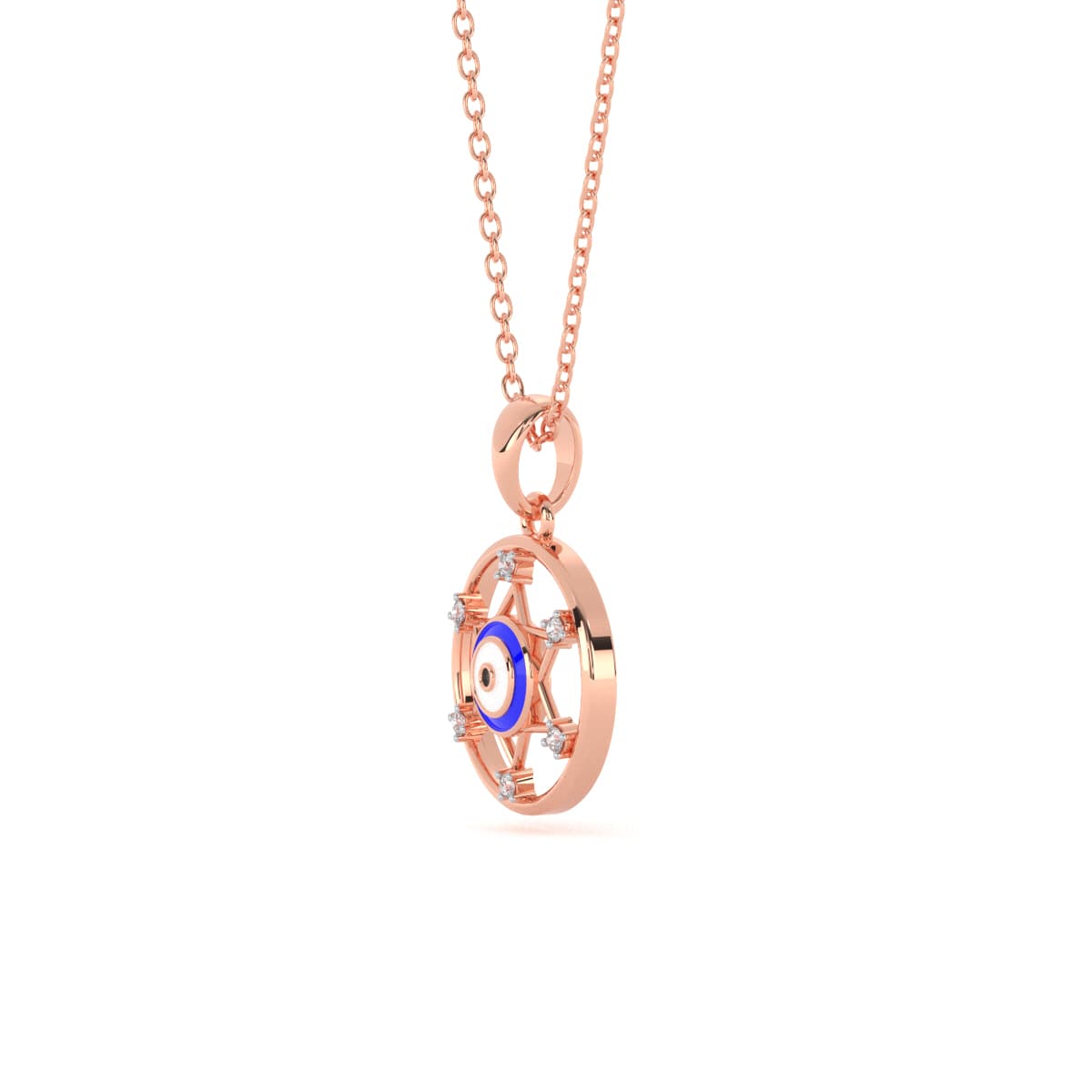 Star Evil Eye Diamond Pendant