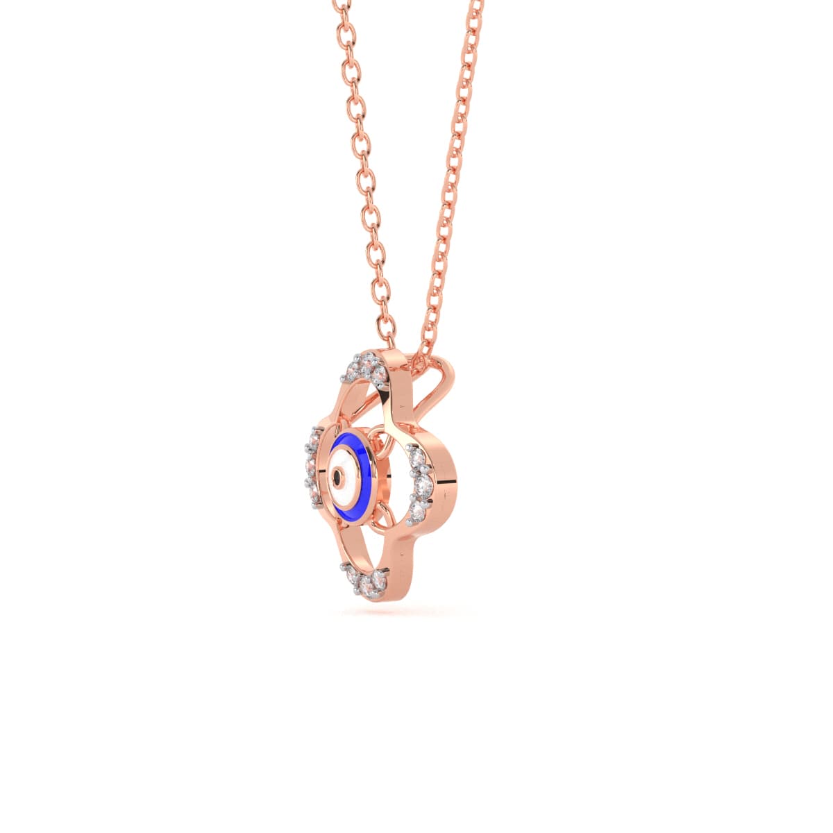 Larkspur Diamond Evil Eye Pendant