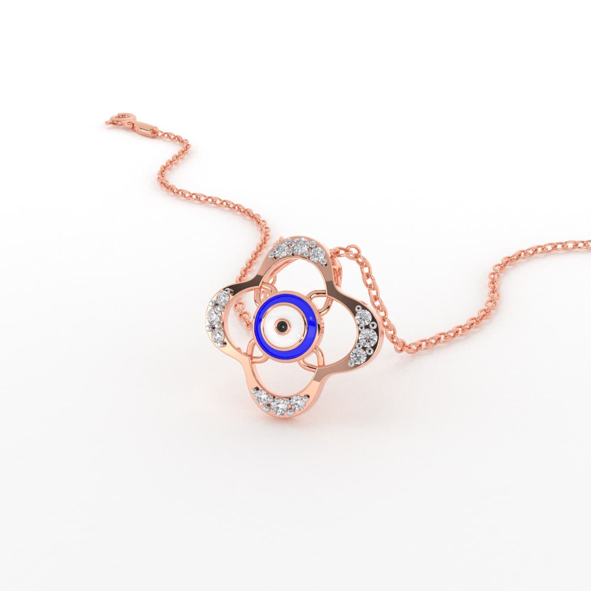 Larkspur Diamond Evil Eye Pendant