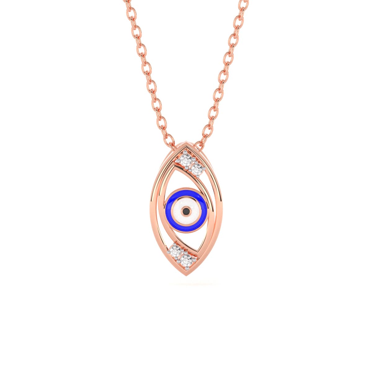 Gold Charm Evil Eye Pendant