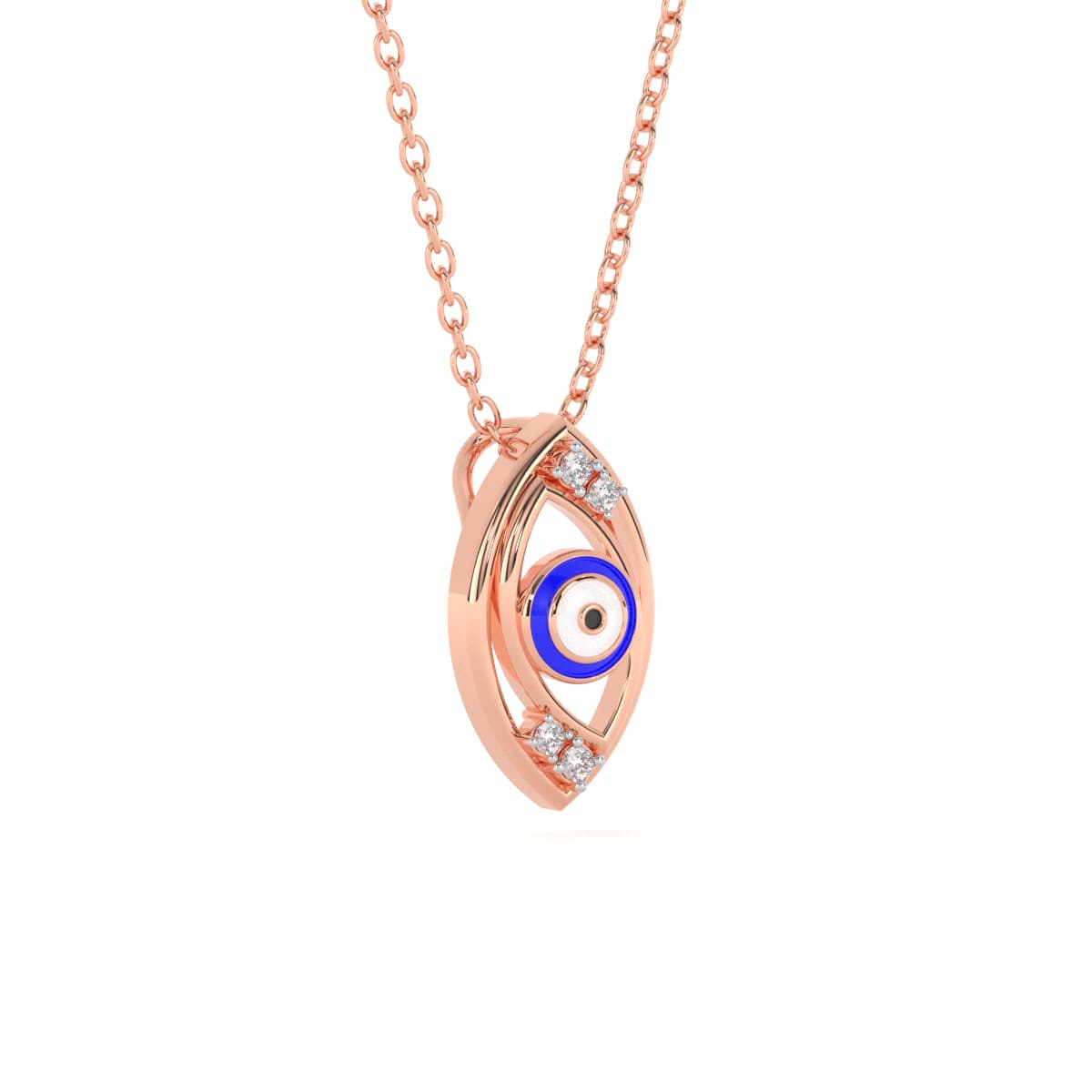 Gold Charm Evil Eye Pendant