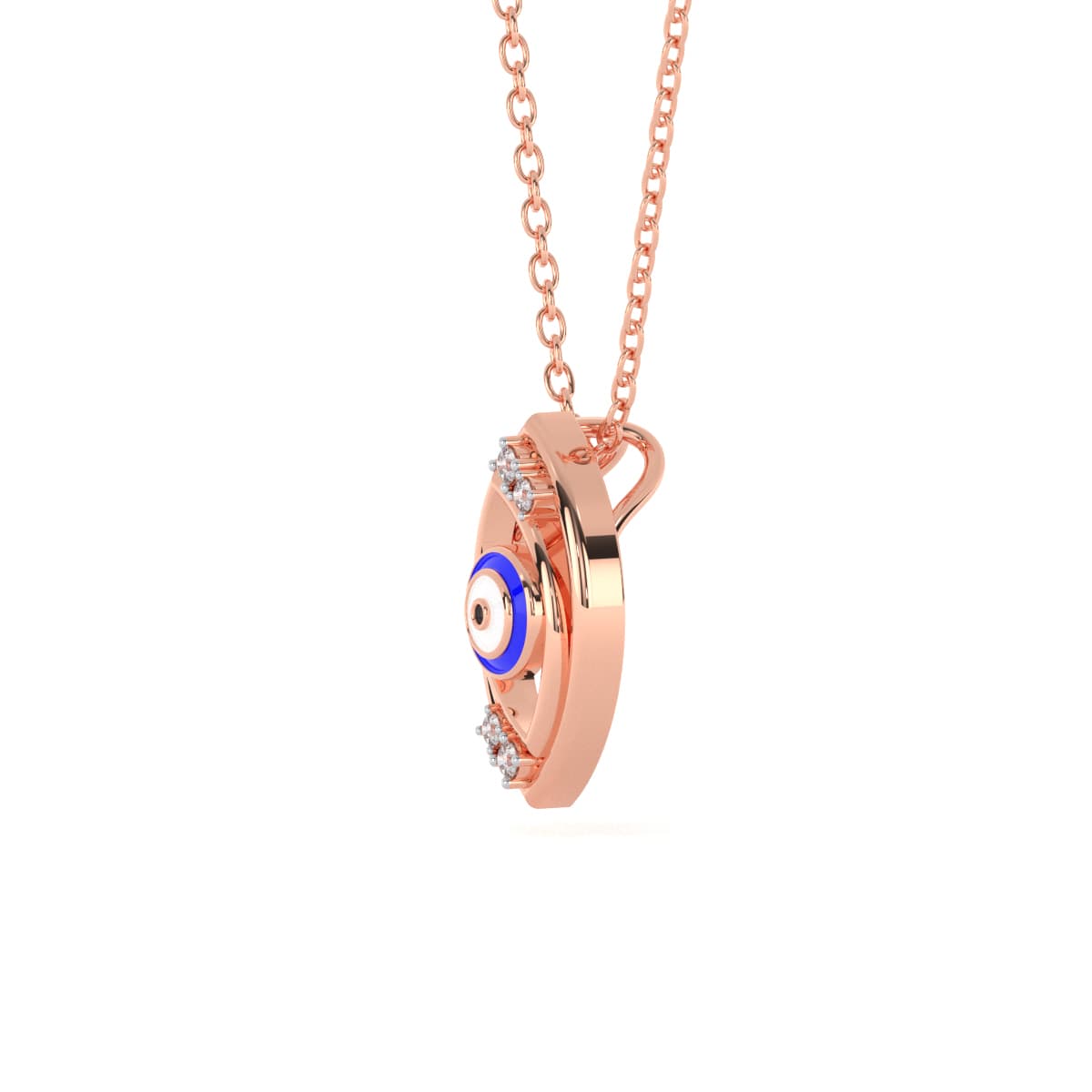 Gold Charm Evil Eye Pendant