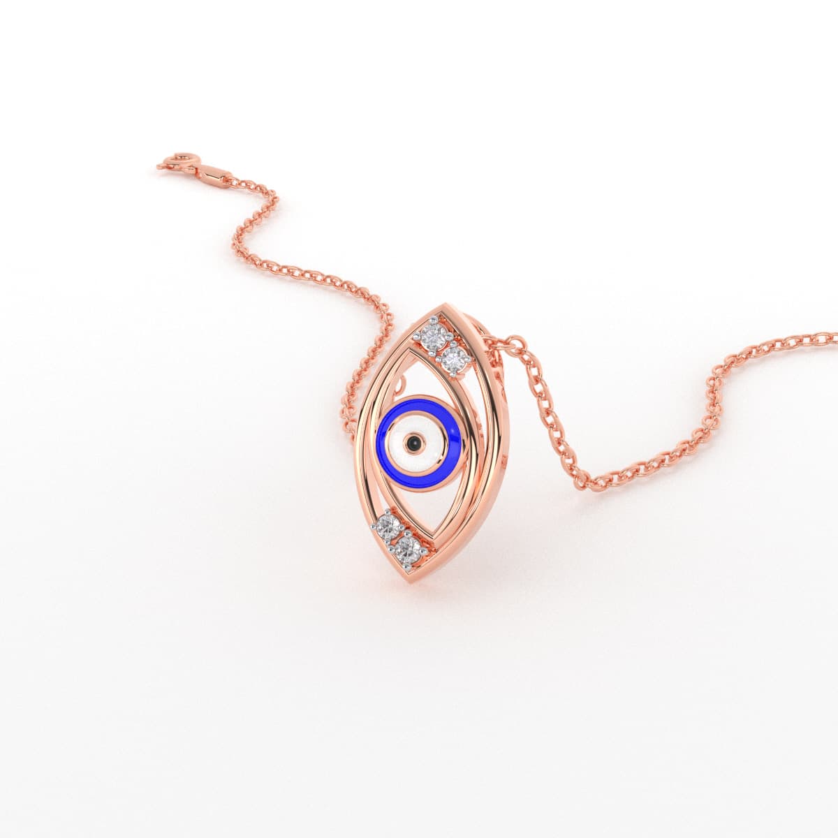 Gold Charm Evil Eye Pendant
