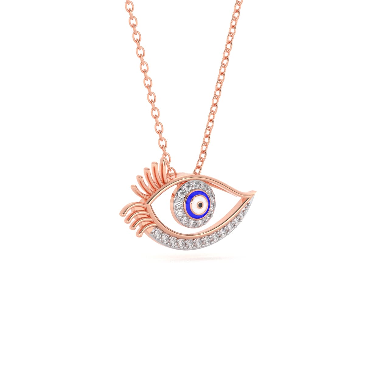 Happy Evil Eye Diamond Pendant