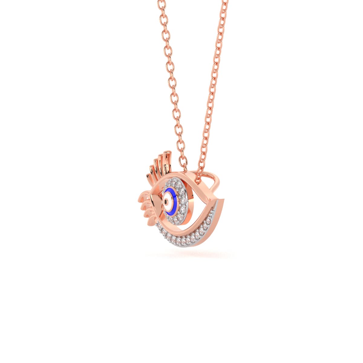 Happy Evil Eye Diamond Pendant