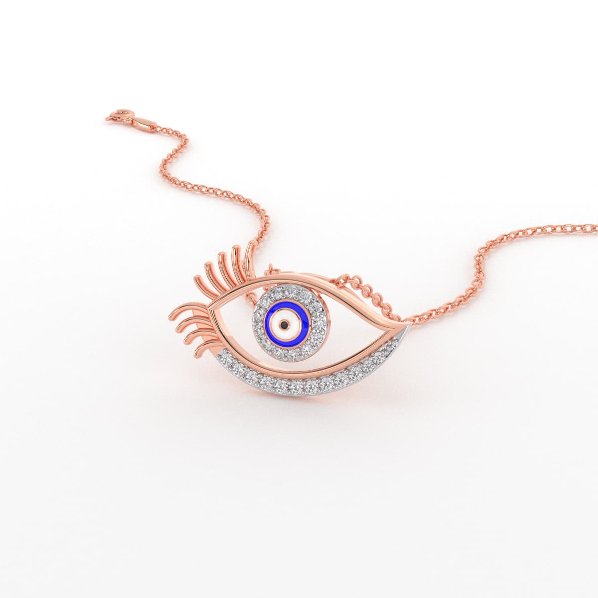 Happy Evil Eye Diamond Pendant