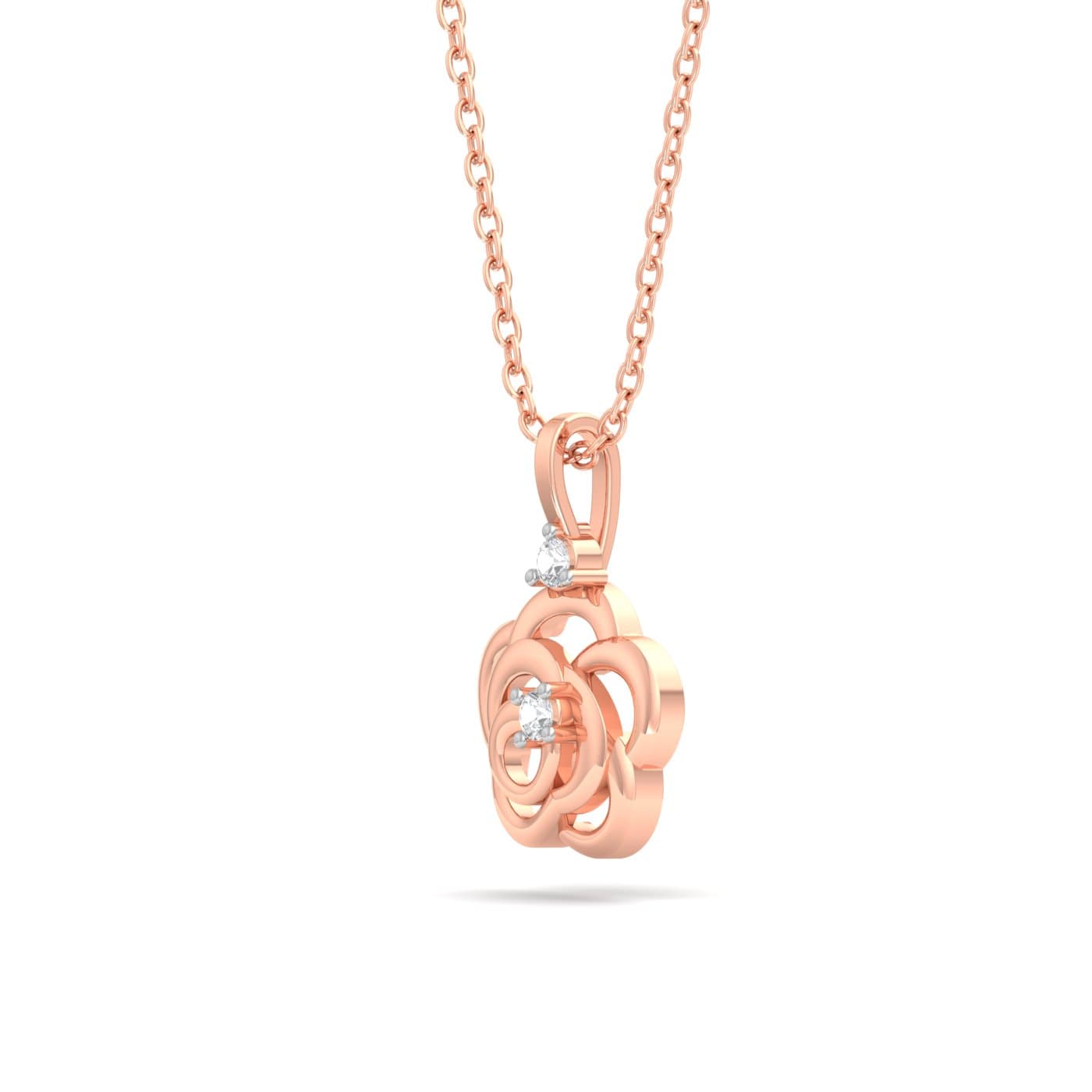 Mary Diamond Rose Pendant