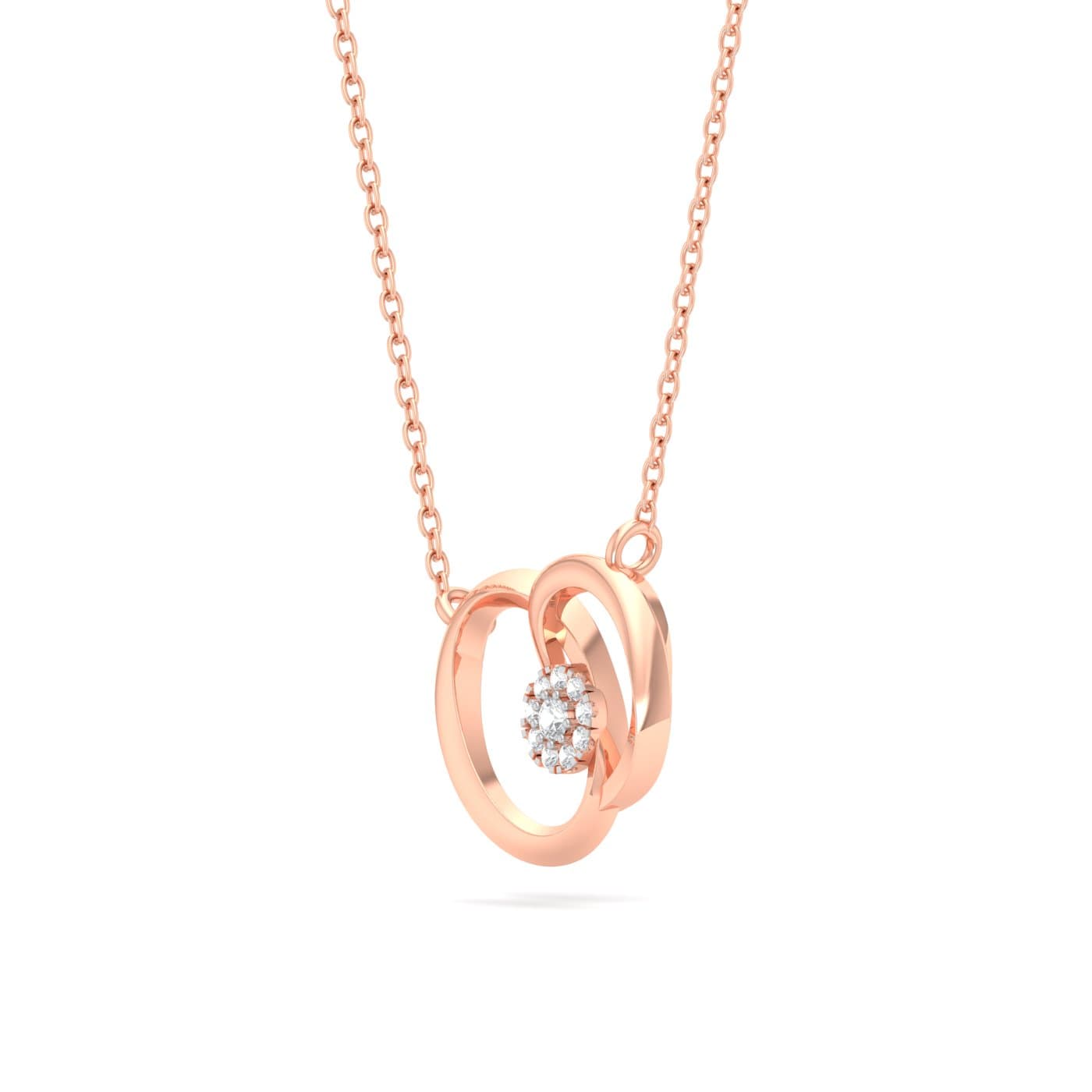 Cluster Knot Diamond Pendant