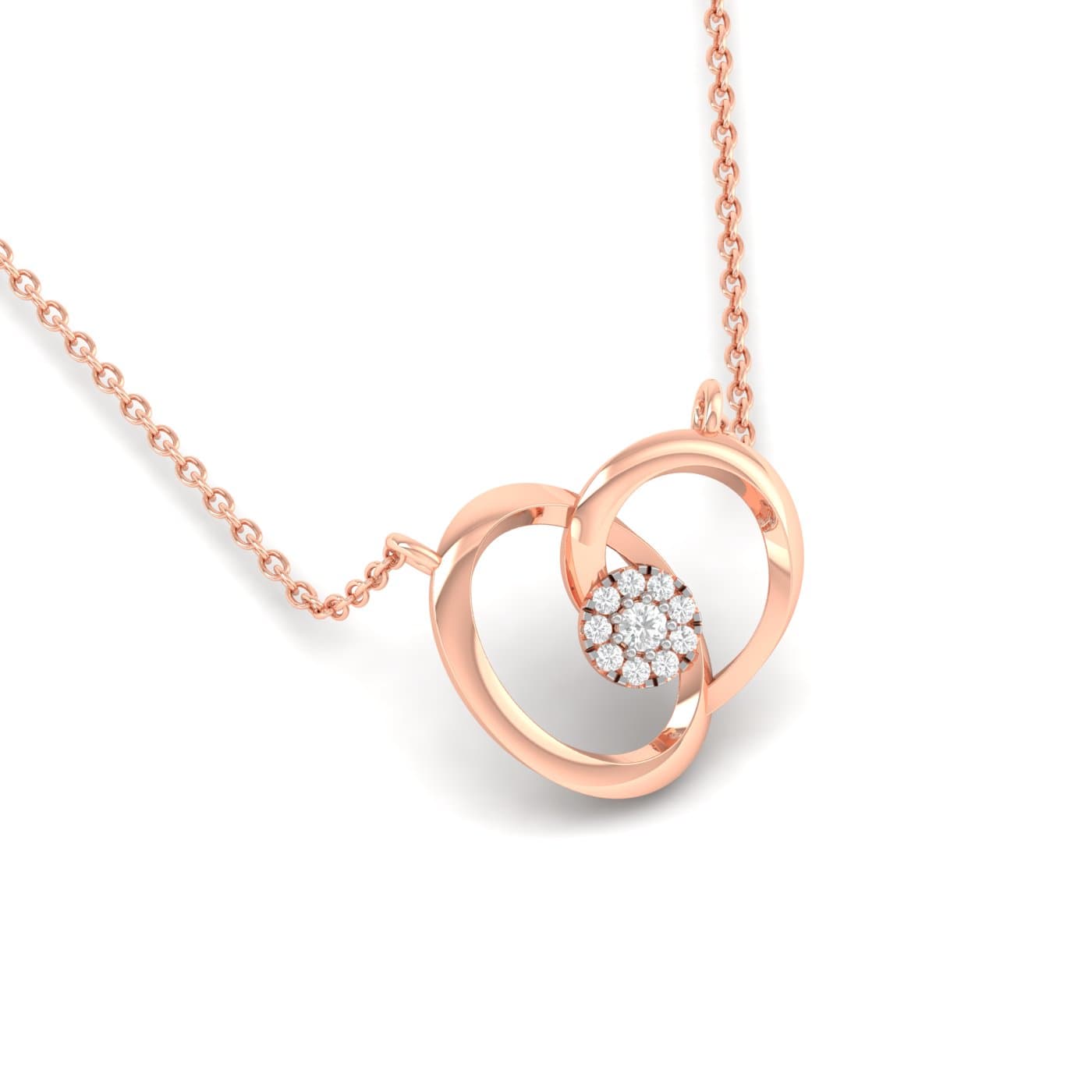 Cluster Knot Diamond Pendant