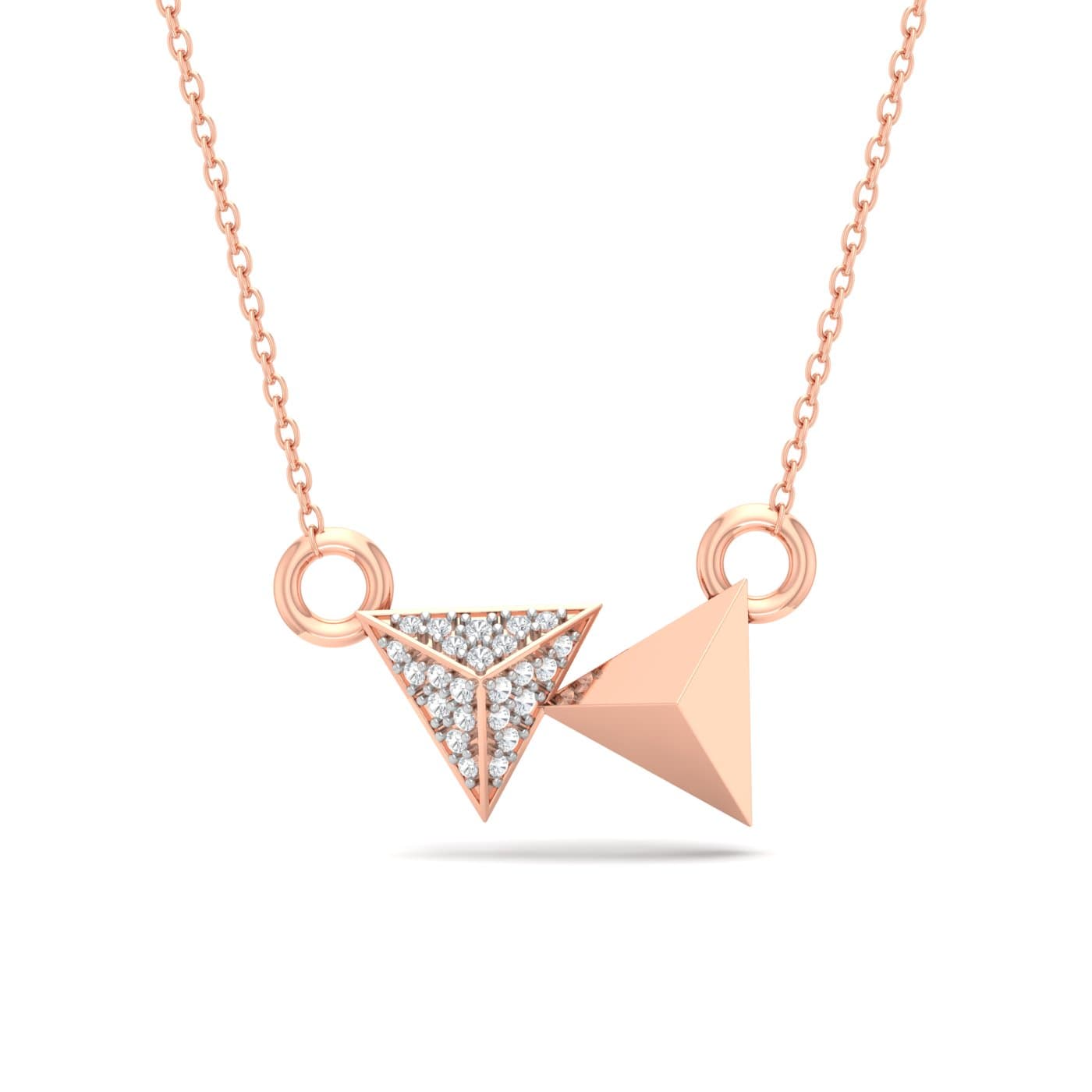 Cluster Triangolare Diamond Pendant