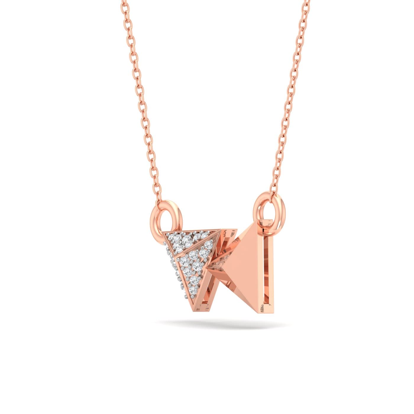 Cluster Triangolare Diamond Pendant