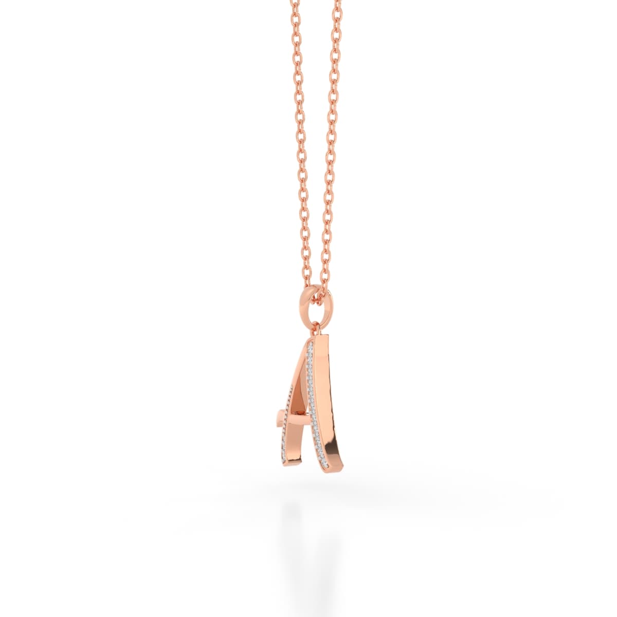 Stunning A Letter Diamond Pendant