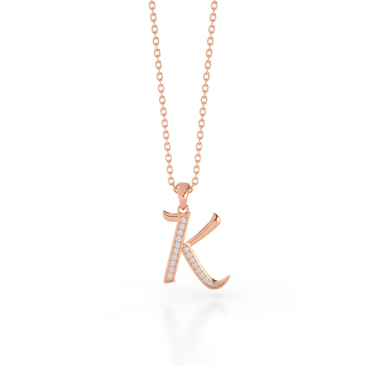 Customized K Diamond Pendant