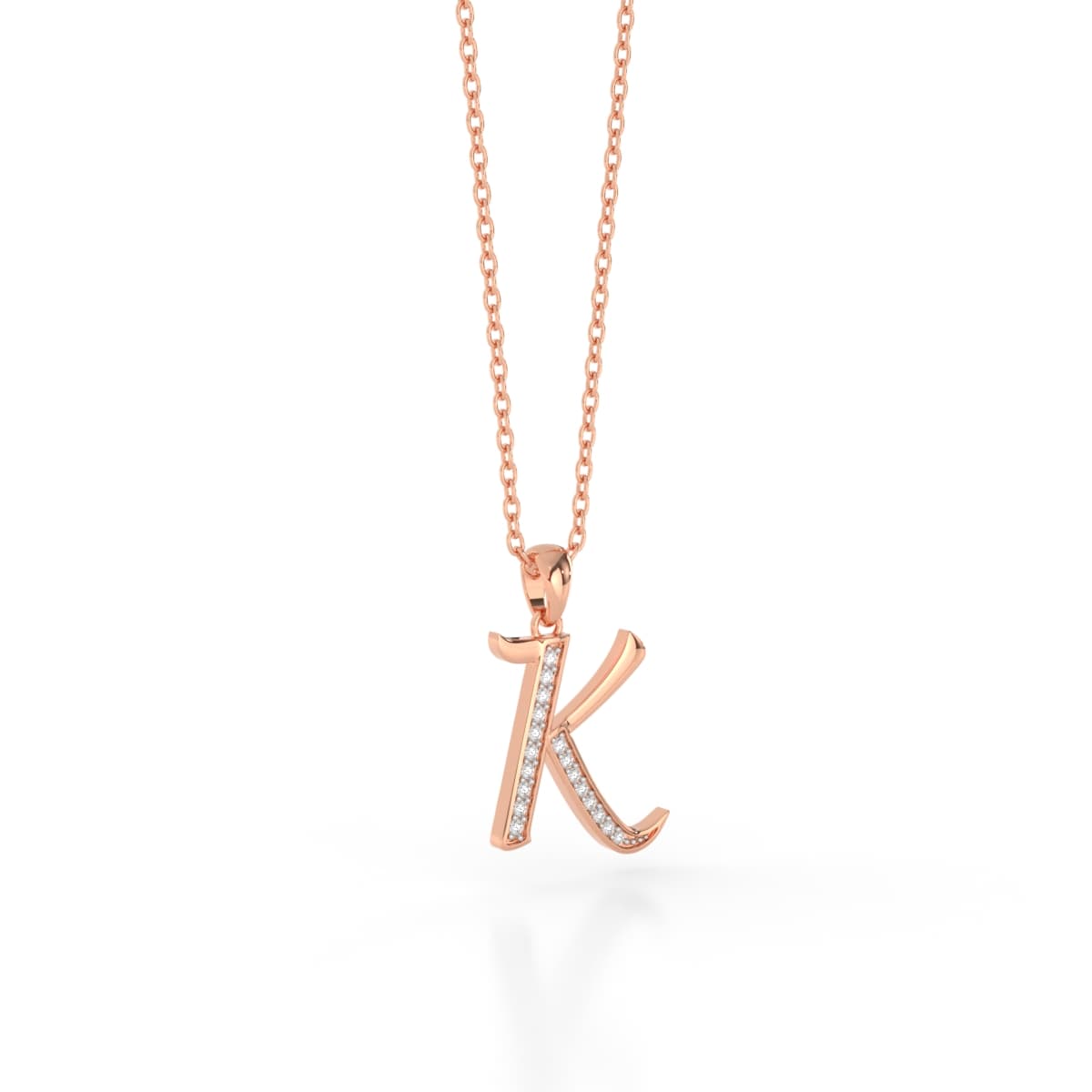 Customized K Diamond Pendant