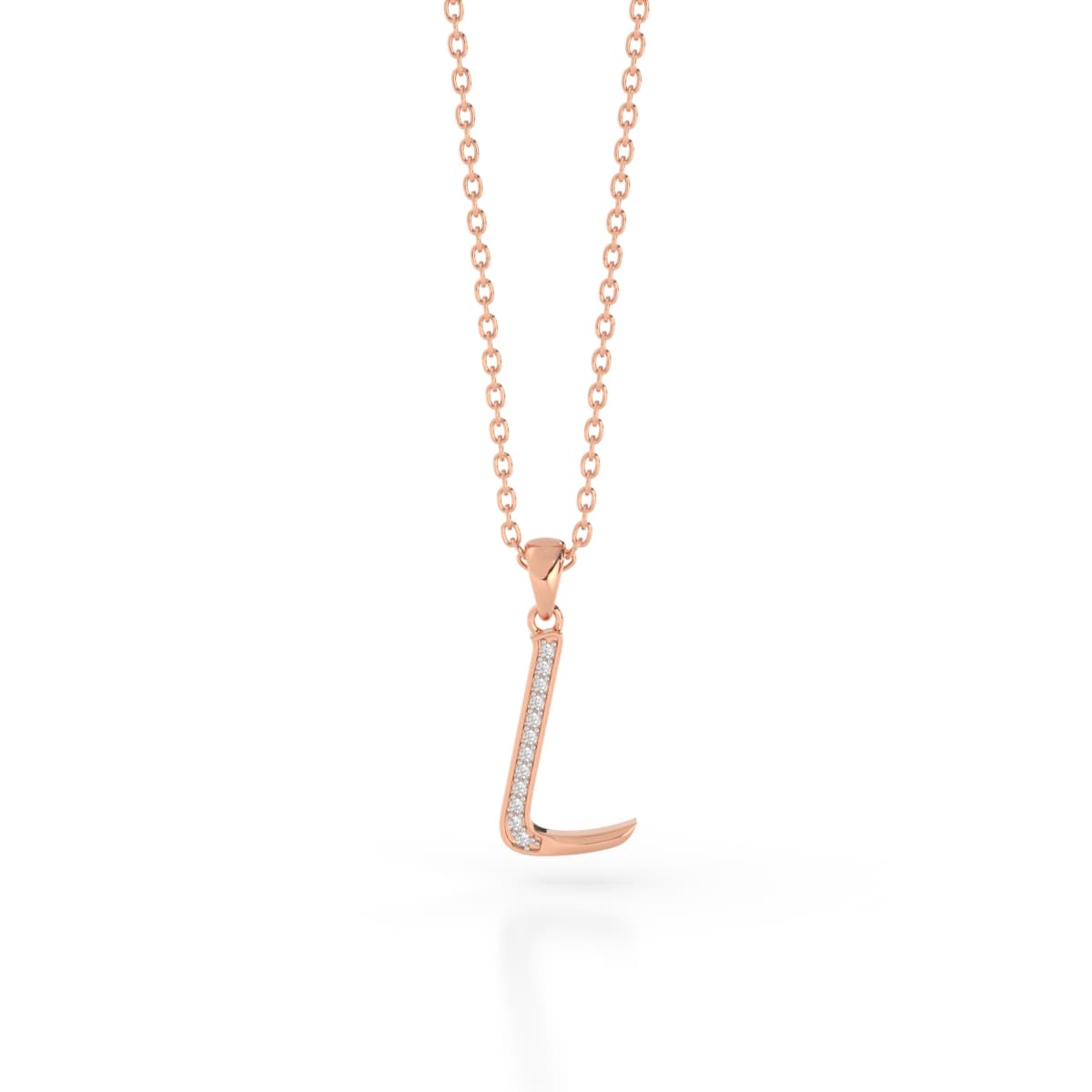 Luxurious L Diamond Alphabet Pendant