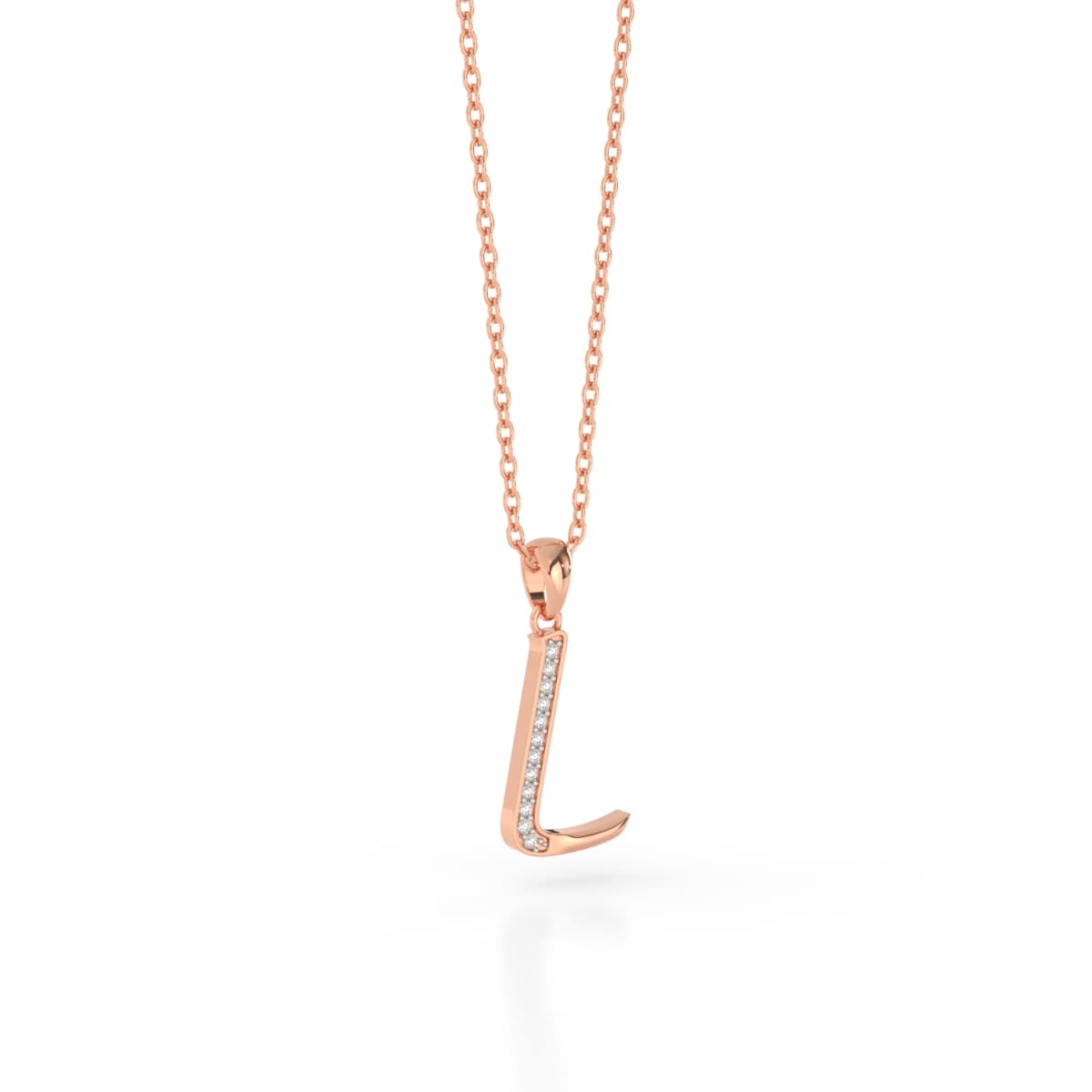 Luxurious L Diamond Alphabet Pendant