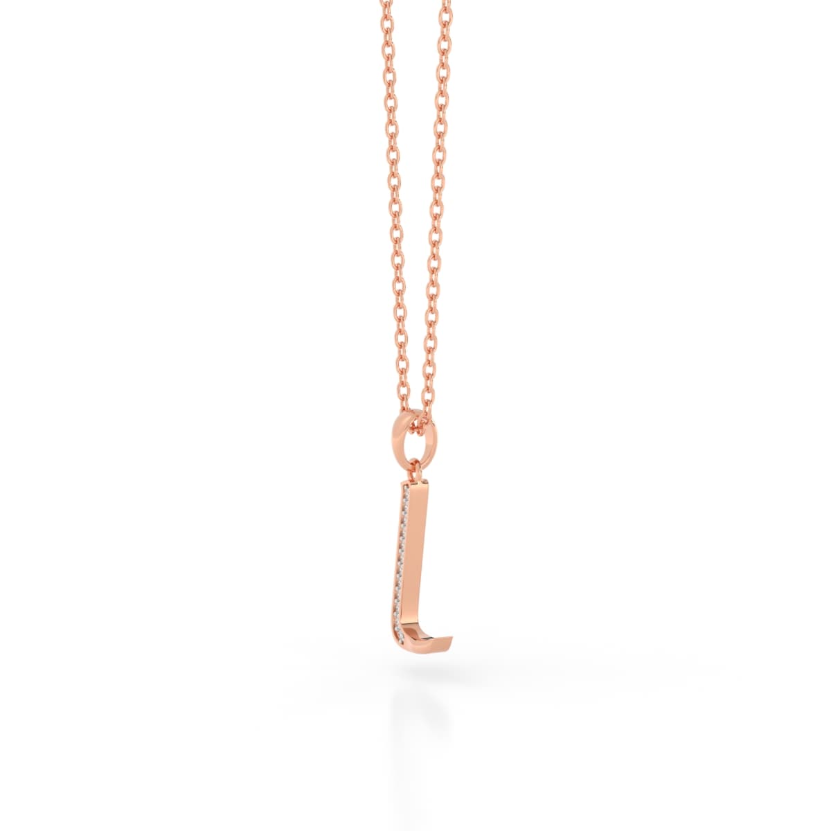 Luxurious L Diamond Alphabet Pendant