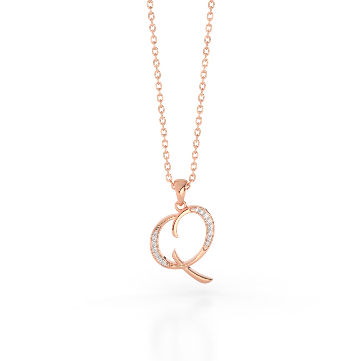 Nameplate Q Charm Pendant