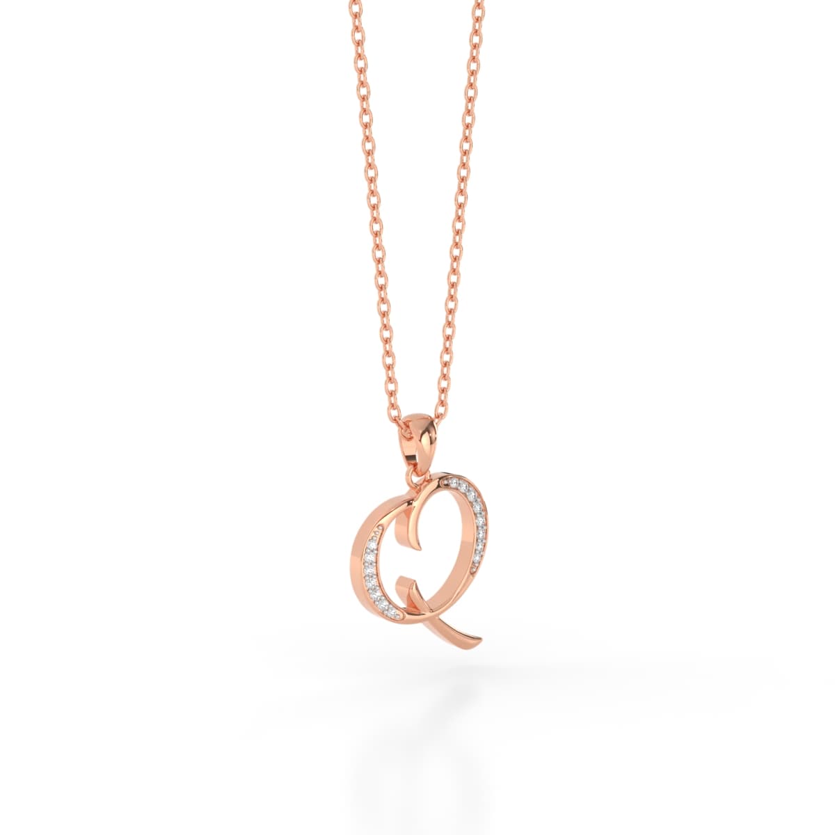 Nameplate Q Charm Pendant