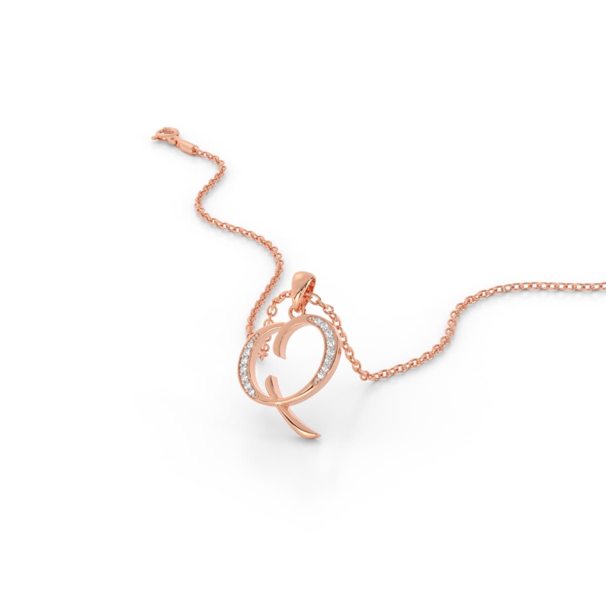 Nameplate Q Charm Pendant