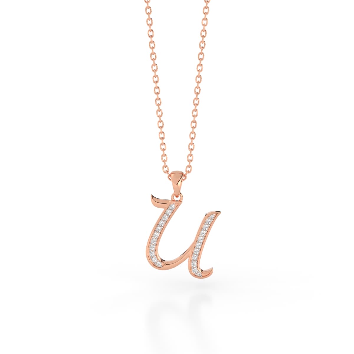 Customized U Cursive Charm