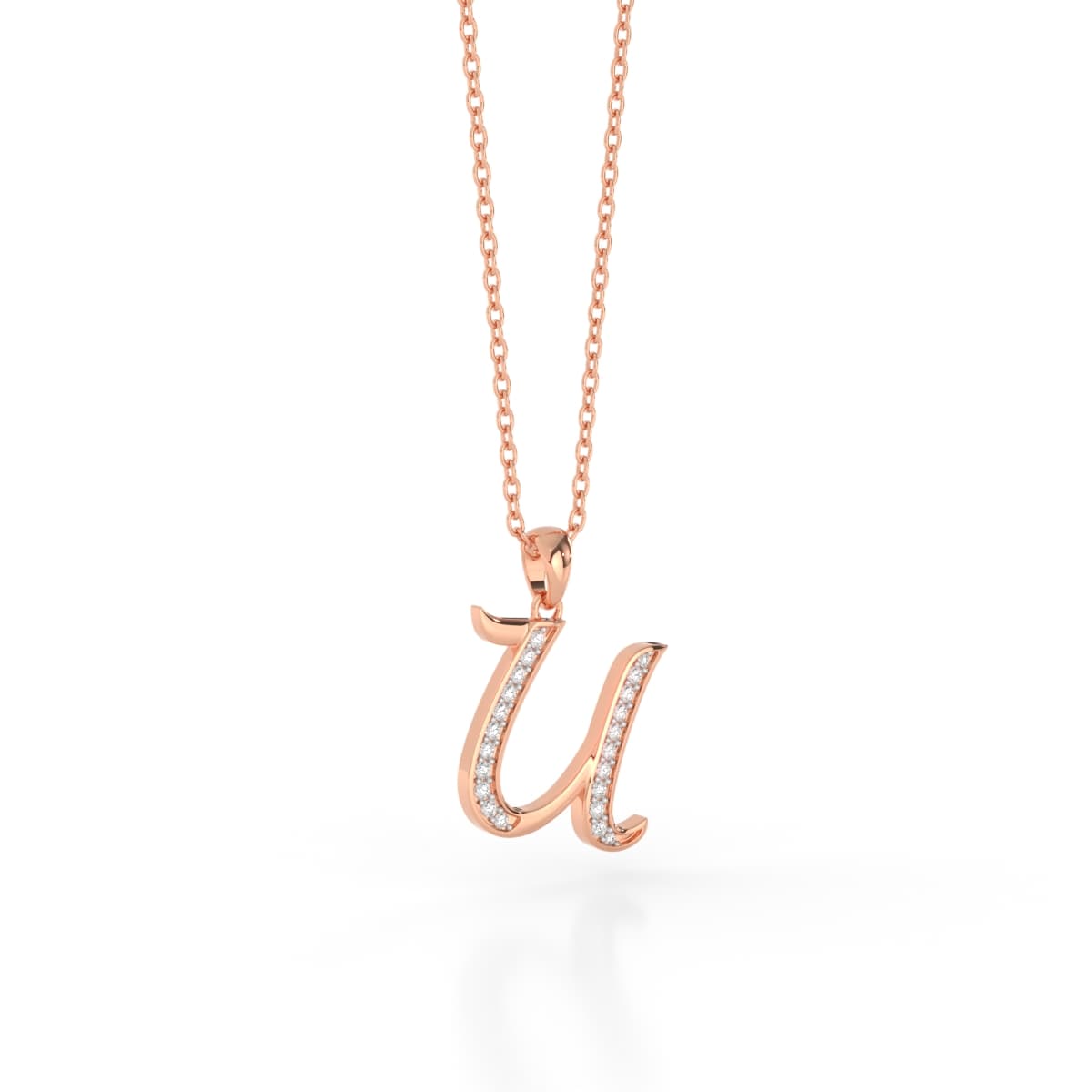 Customized U Cursive Charm