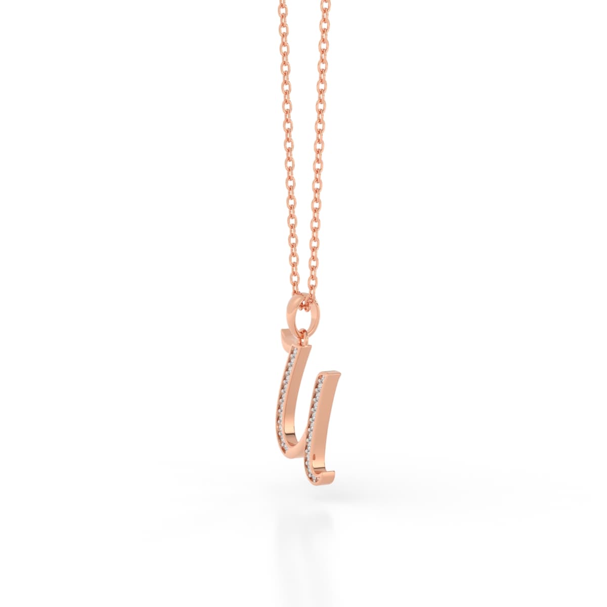 Customized U Cursive Charm