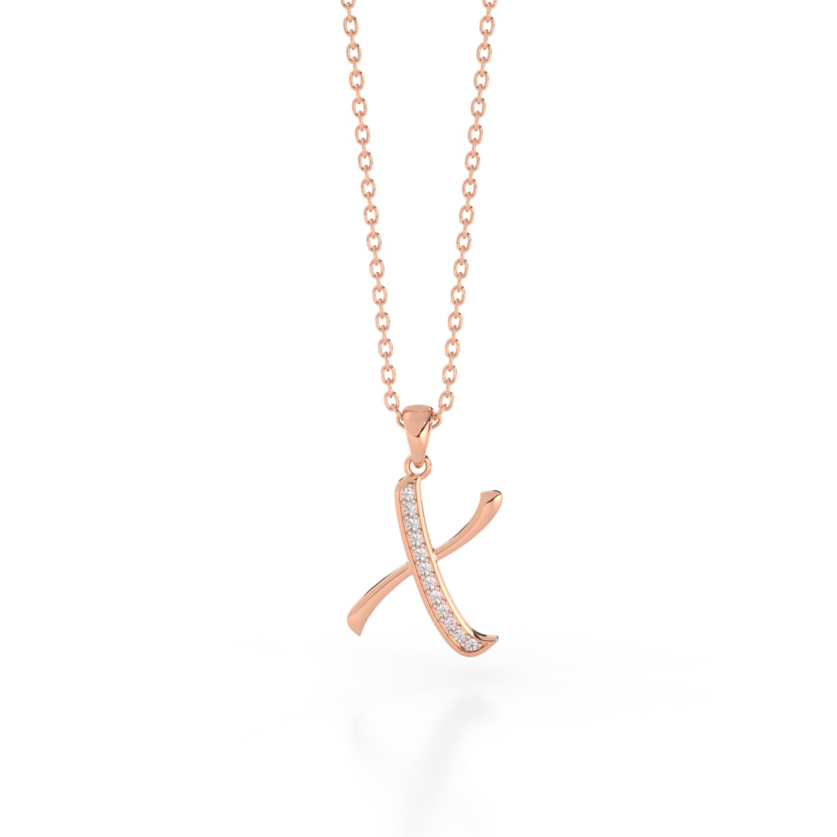 Artistic X Diamond Pendant