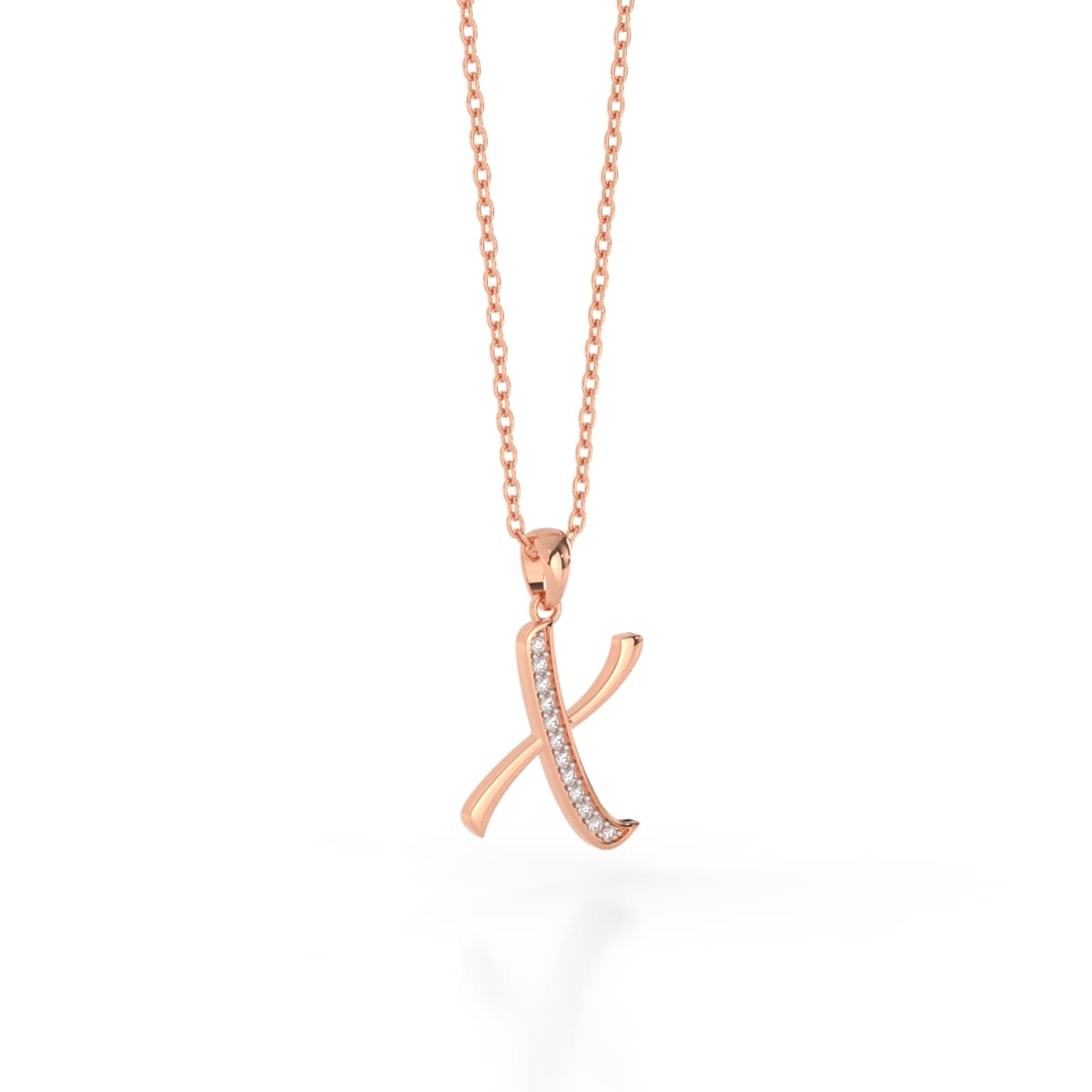 Artistic X Diamond Pendant