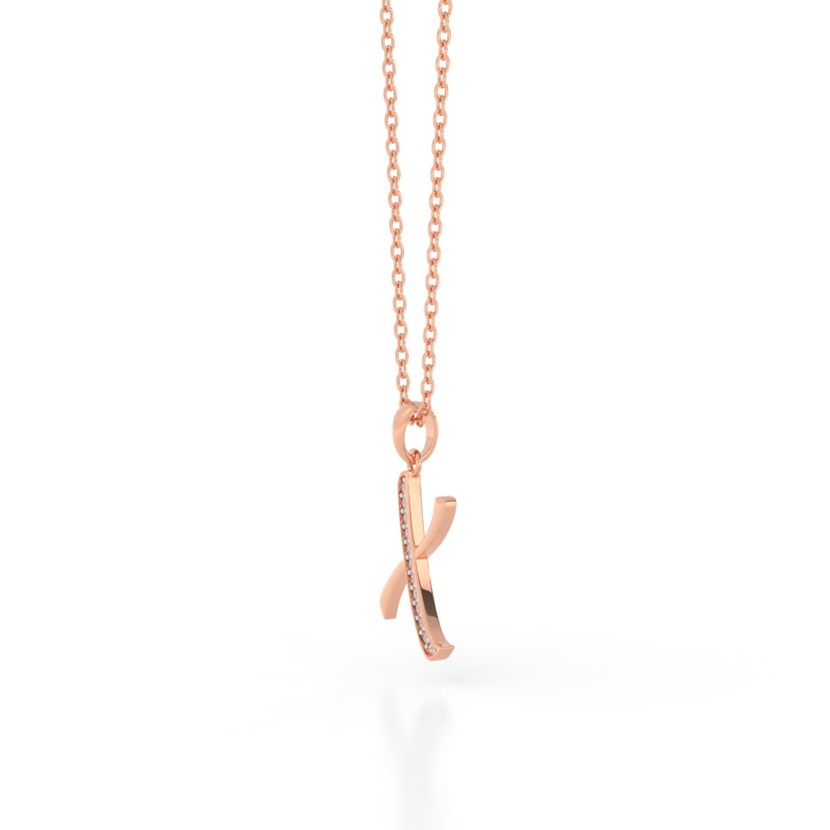 Artistic X Diamond Pendant