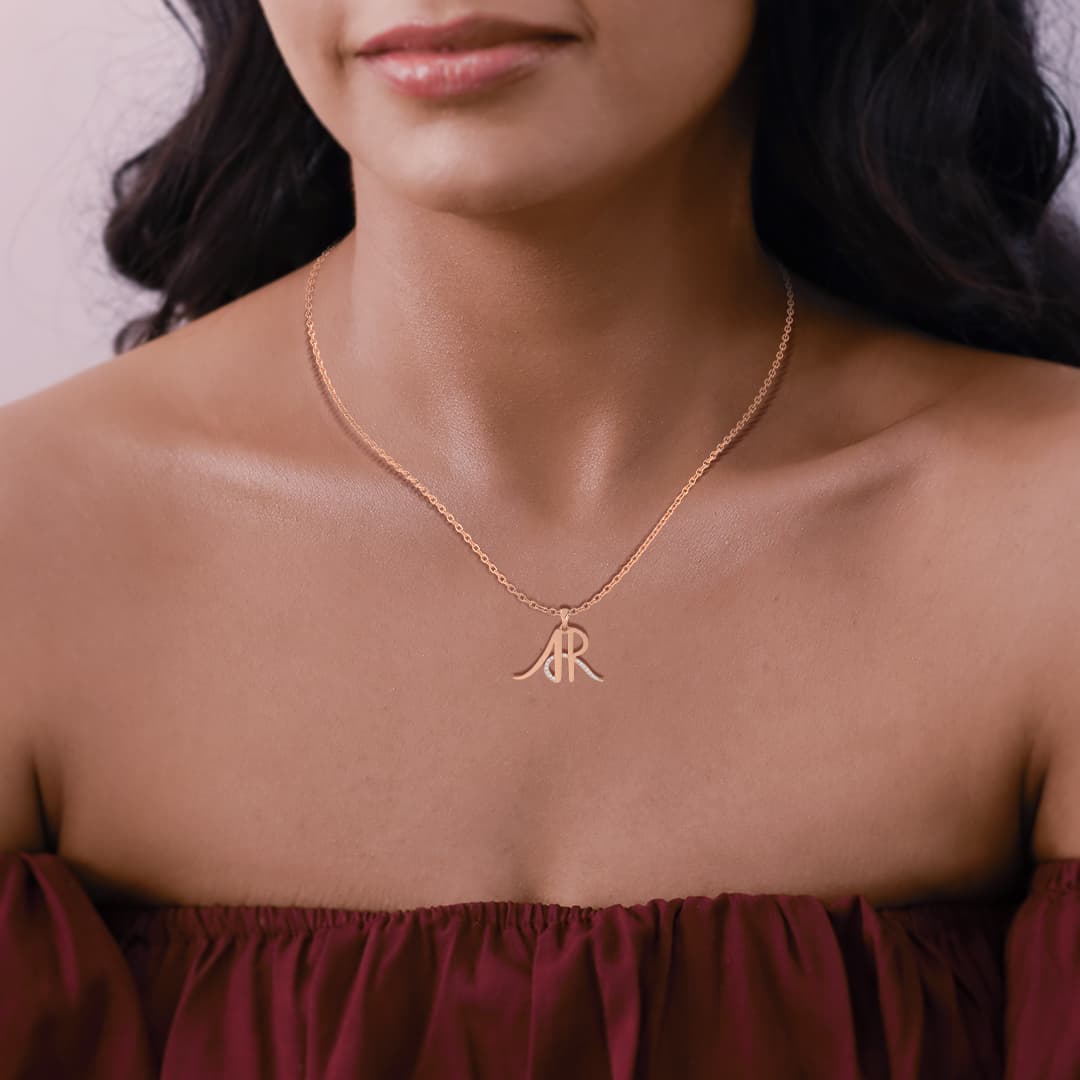 Two Letter Pendant Design AR