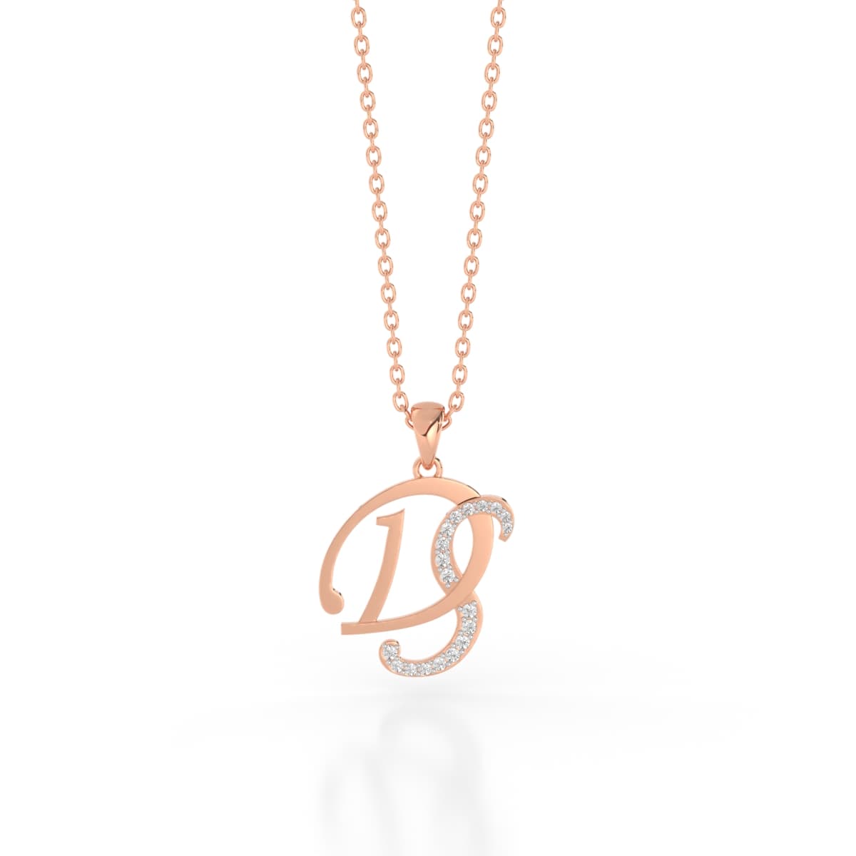 Overlap DS Alphabet Gold Pendant