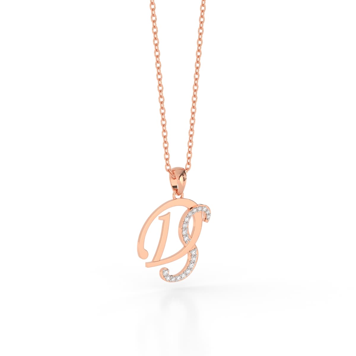 Overlap DS Alphabet Gold Pendant