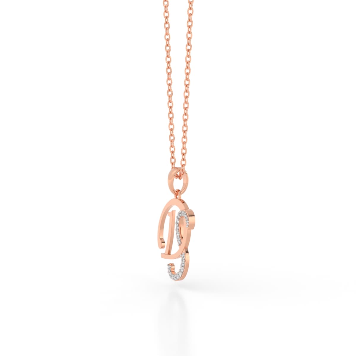 Overlap DS Alphabet Gold Pendant
