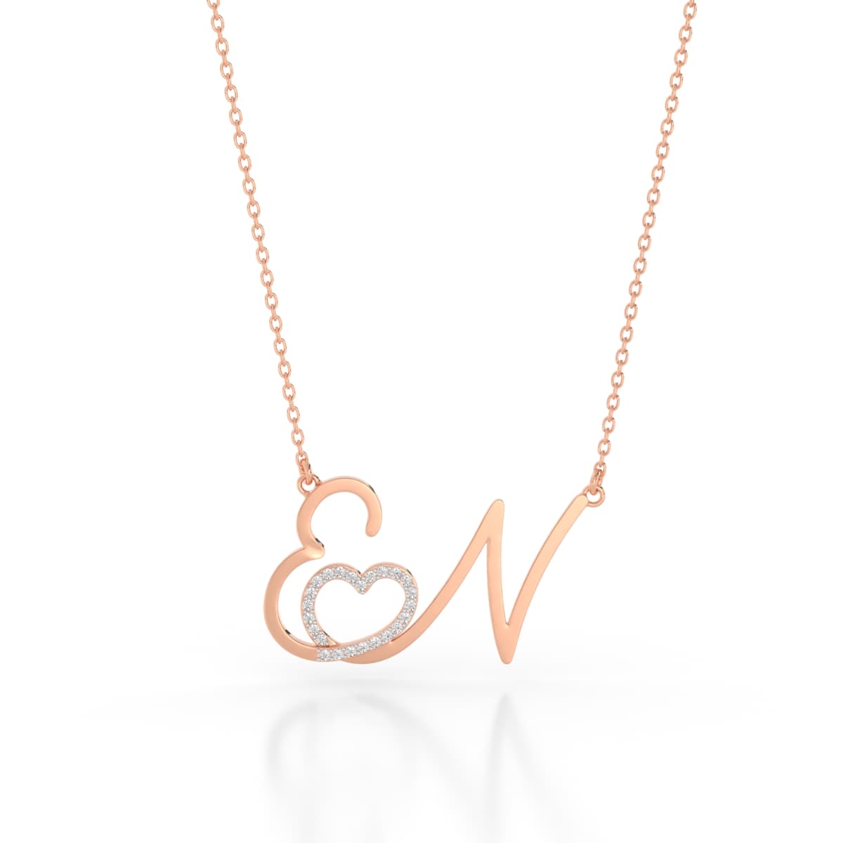 EN Couple Name Gold Pendant