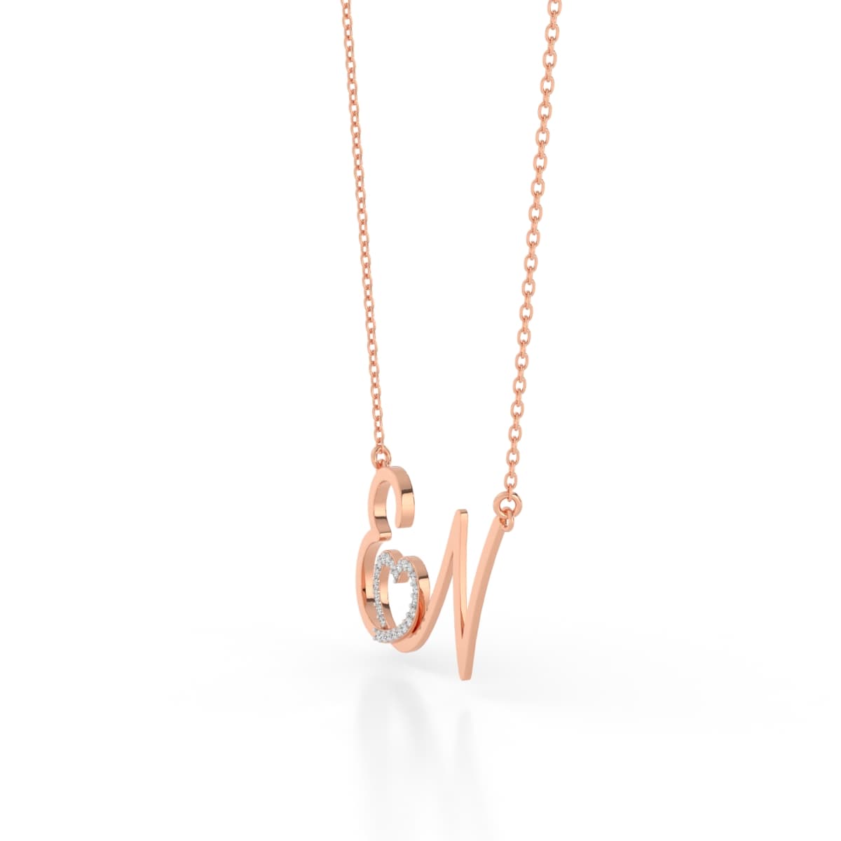 EN Couple Name Gold Pendant
