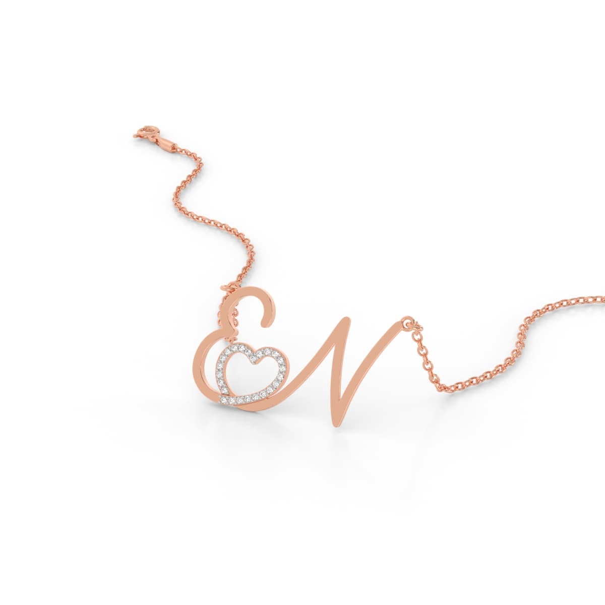 EN Couple Name Gold Pendant