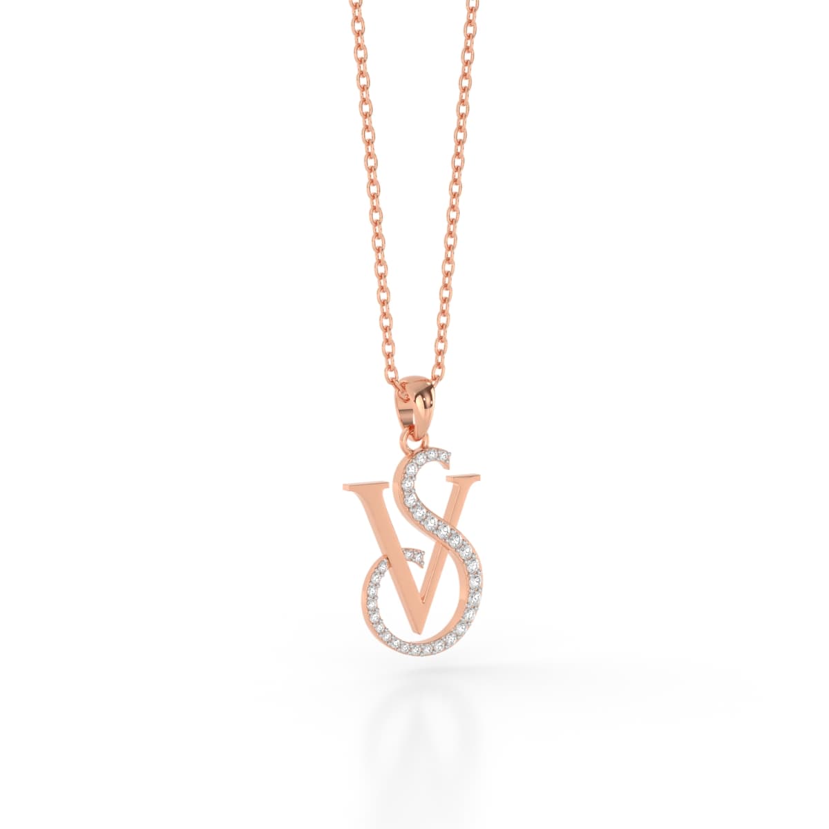 VS Alphabet Pendant For Couples