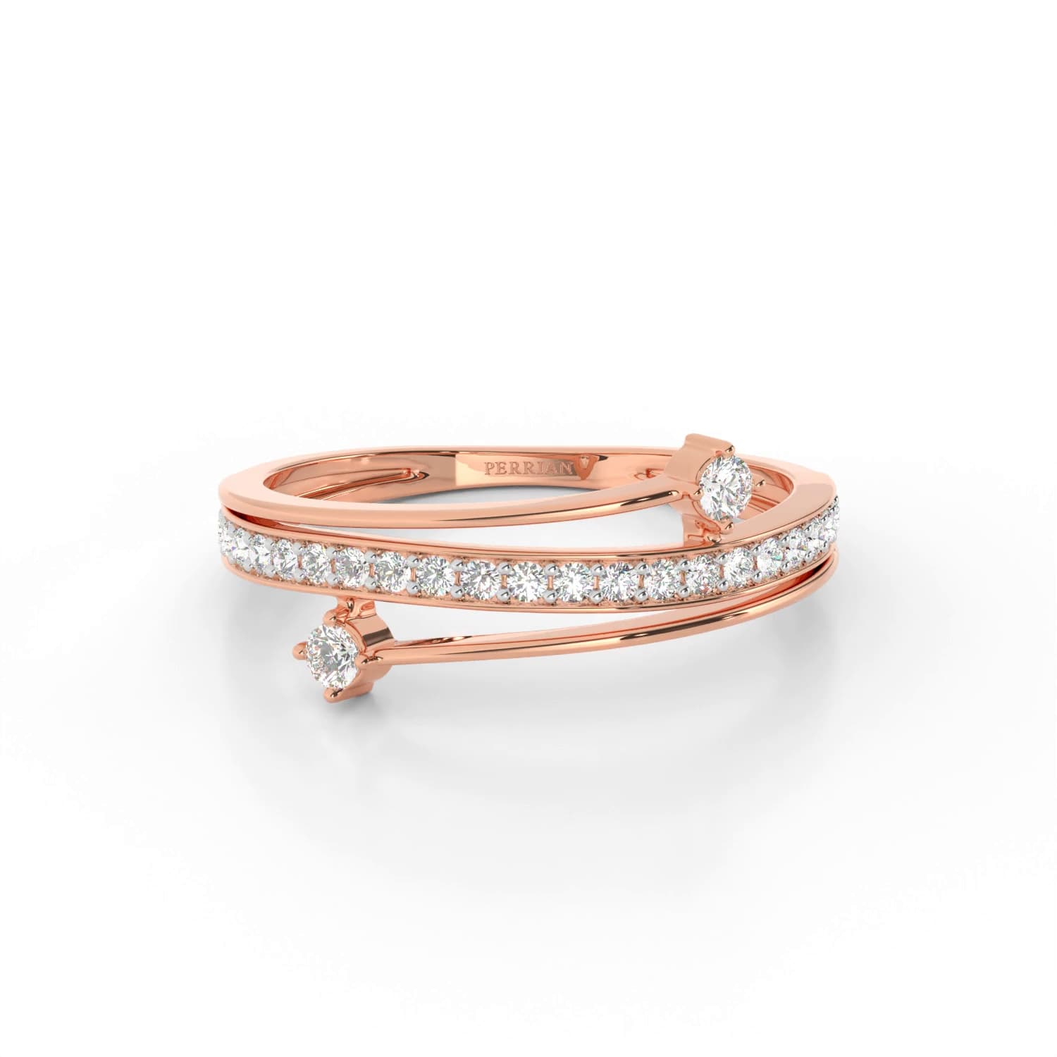 The Twisted Duo Diamond Ring