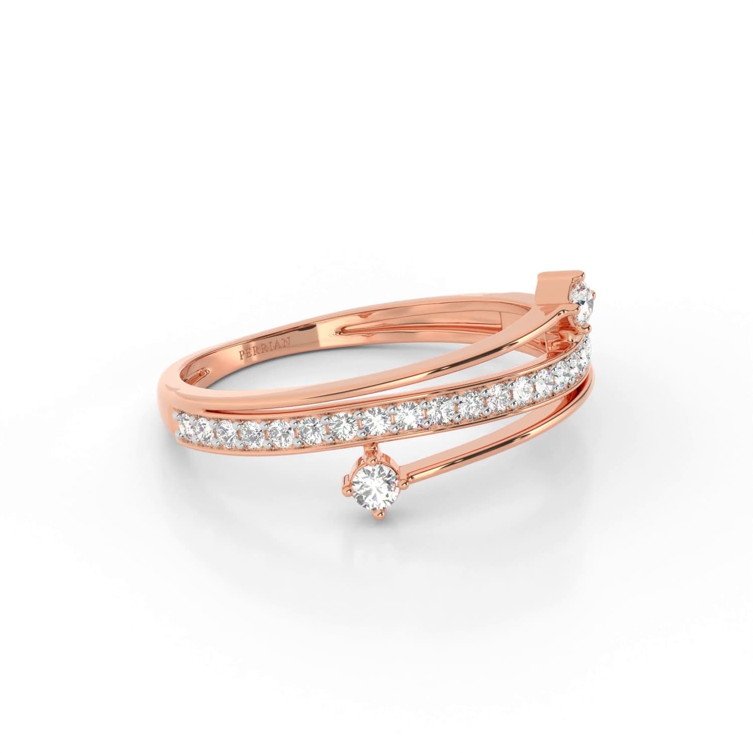The Twisted Duo Diamond Ring