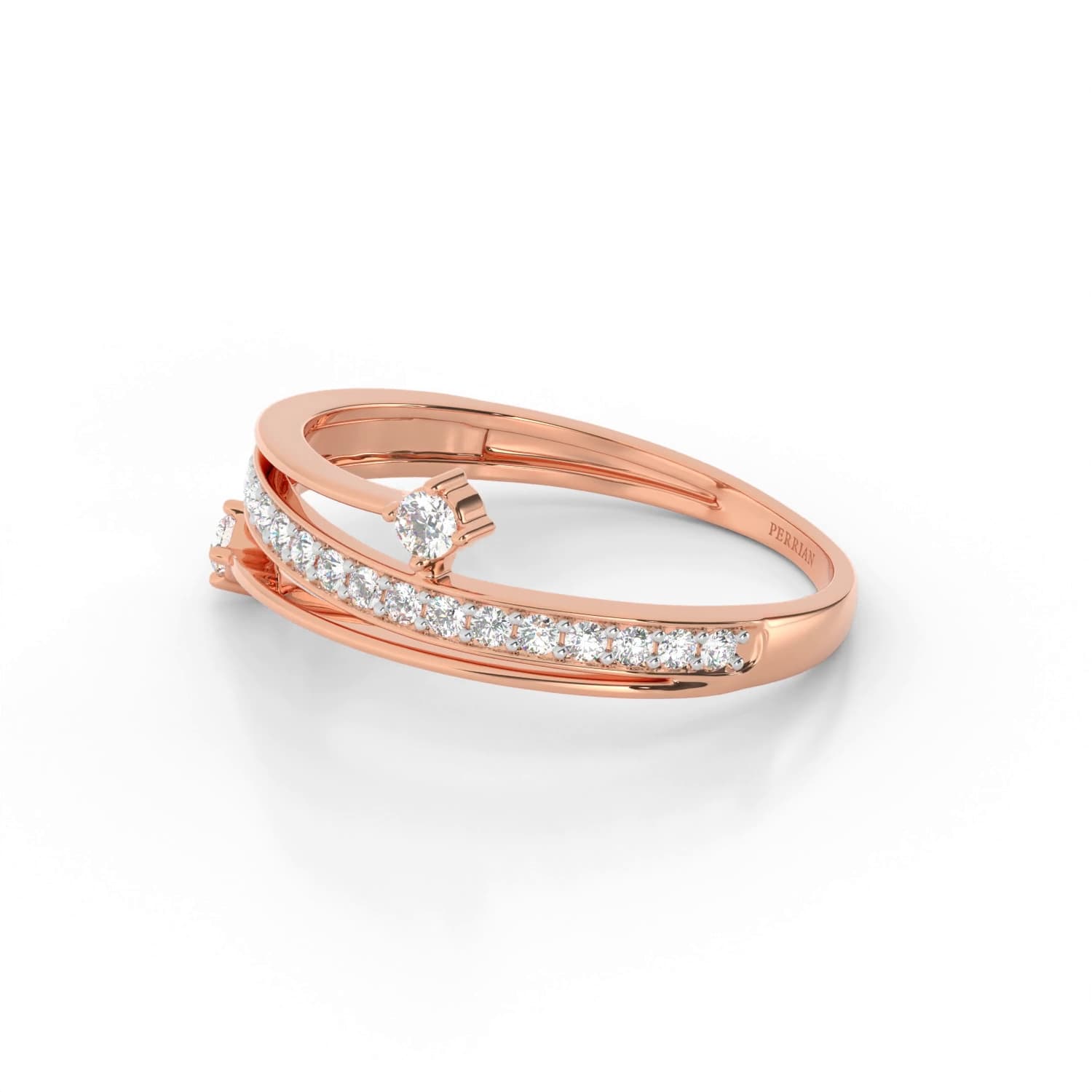 The Twisted Duo Diamond Ring