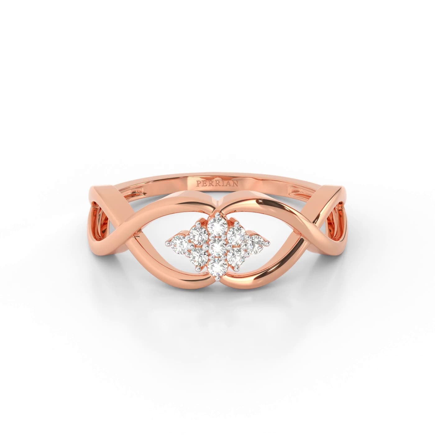 Twisted Flower Diamond Women Ring