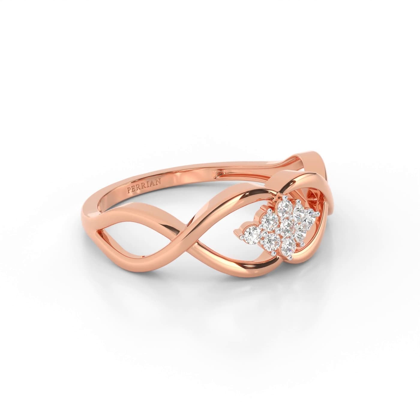 Twisted Flower Diamond Women Ring