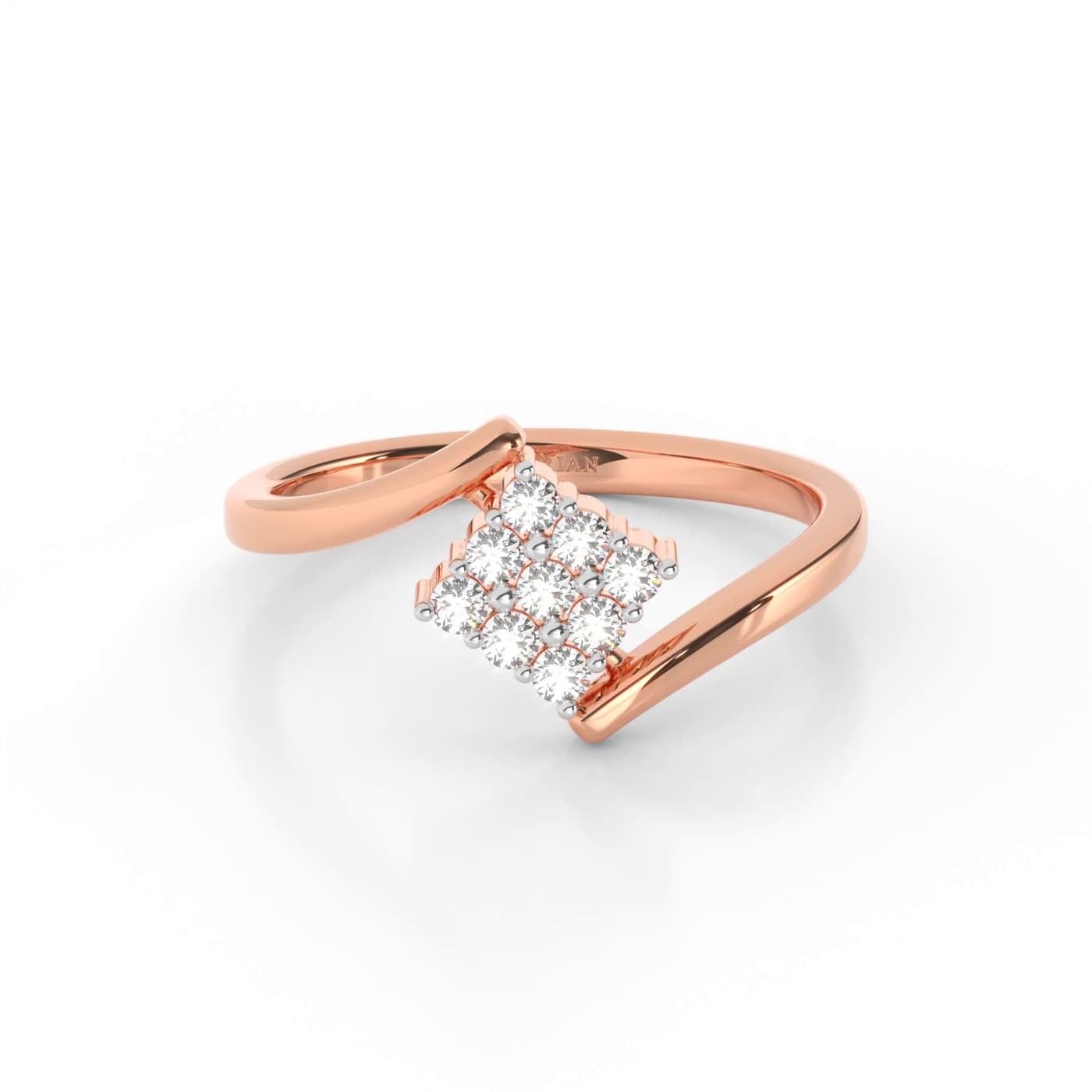 Sophie Square Cluster Diamond Ring